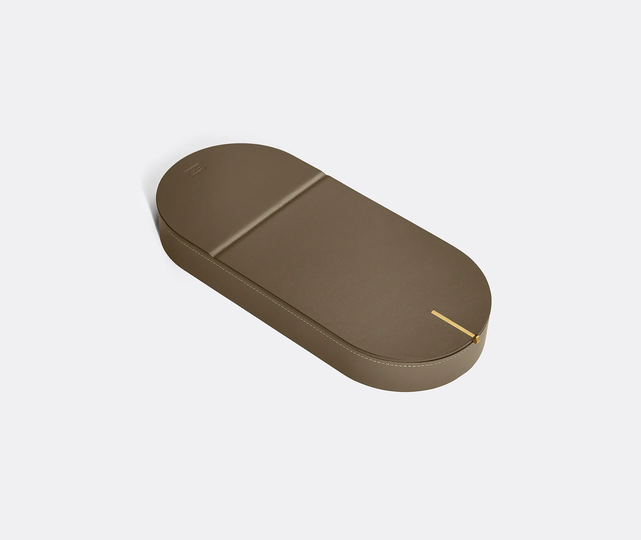 Zhuang Multipurpose Box - Greige, Saddle Leather alternate view
