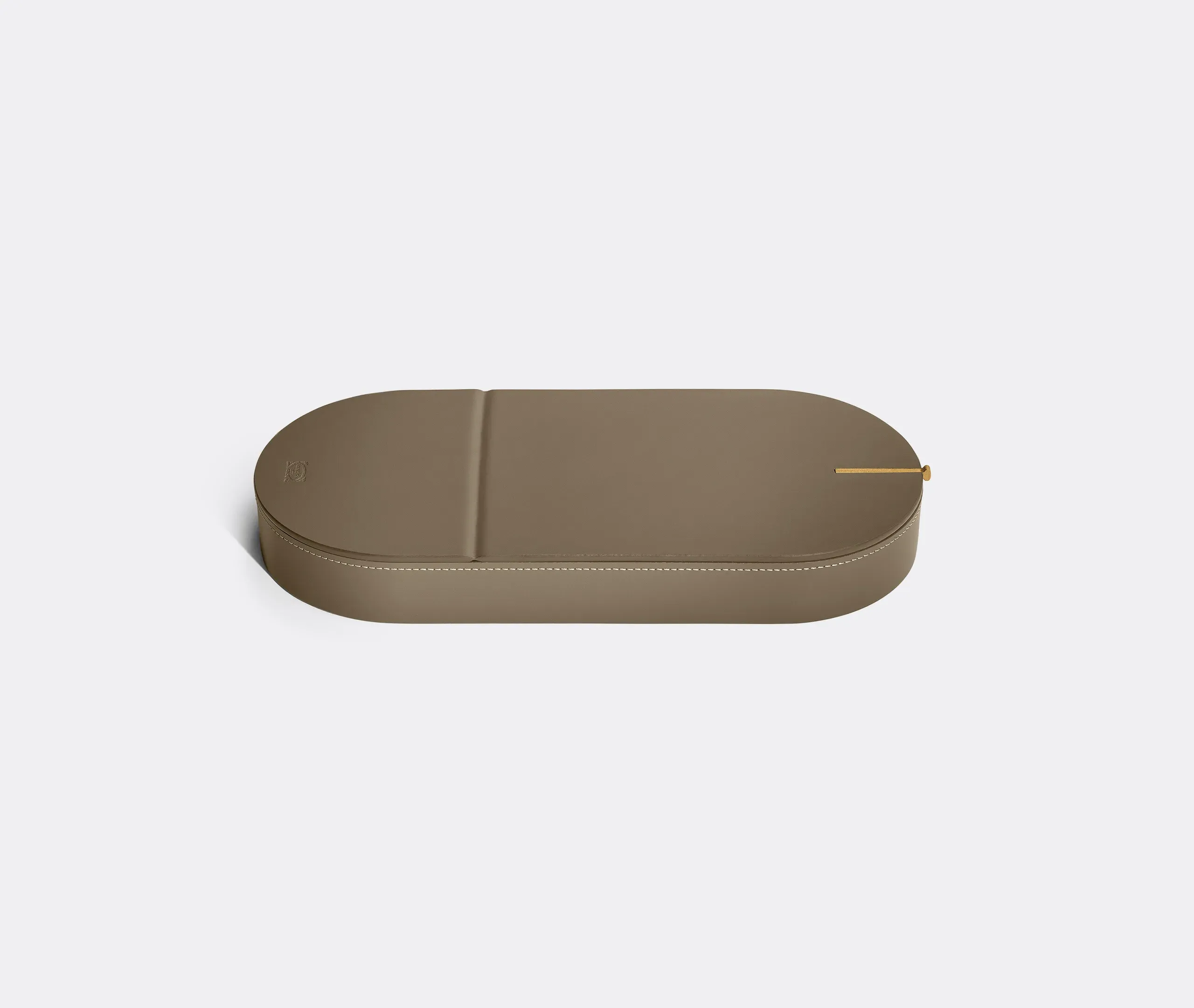 Zhuang Multipurpose Box - Greige, Saddle Leather product