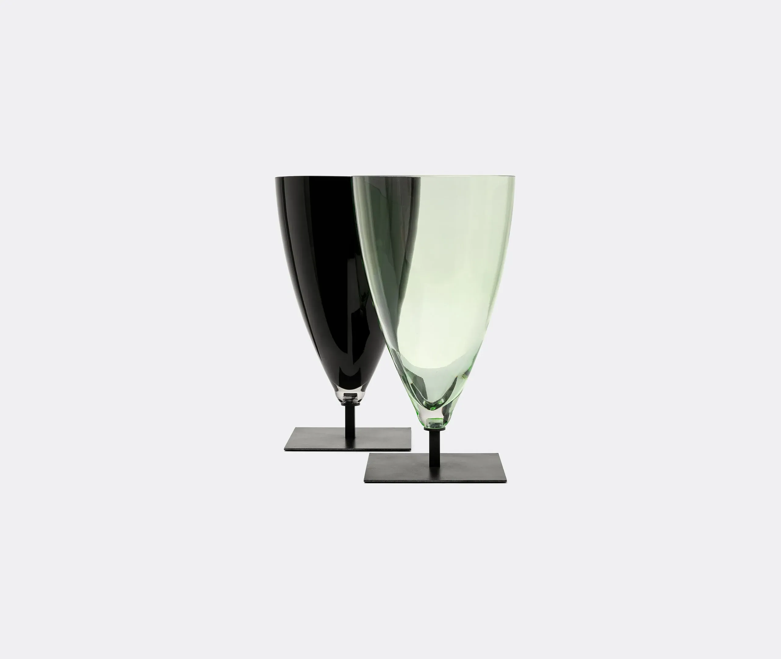 Basequadra Vase - Green, Glass