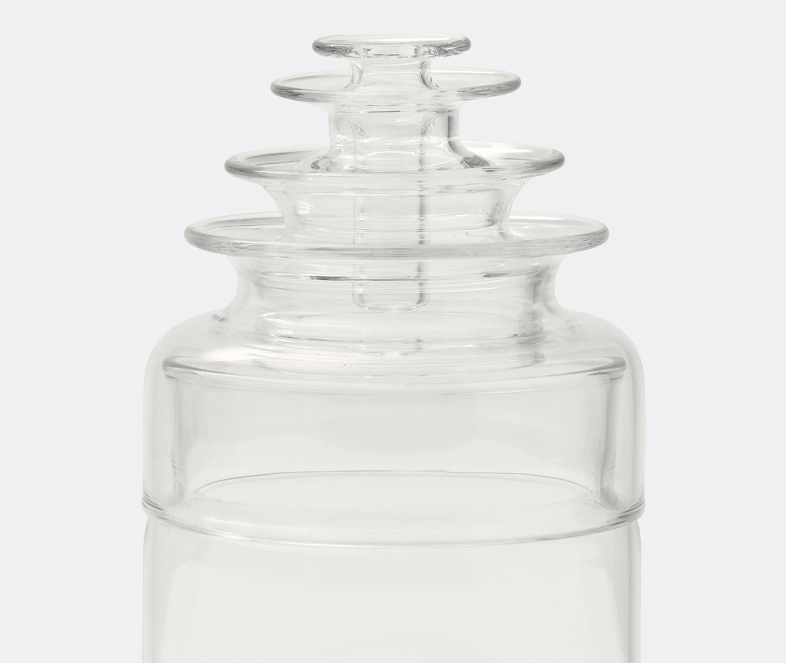 Kado 13 Lidded Vase - Transparent, Borosilicate Glass alternate view