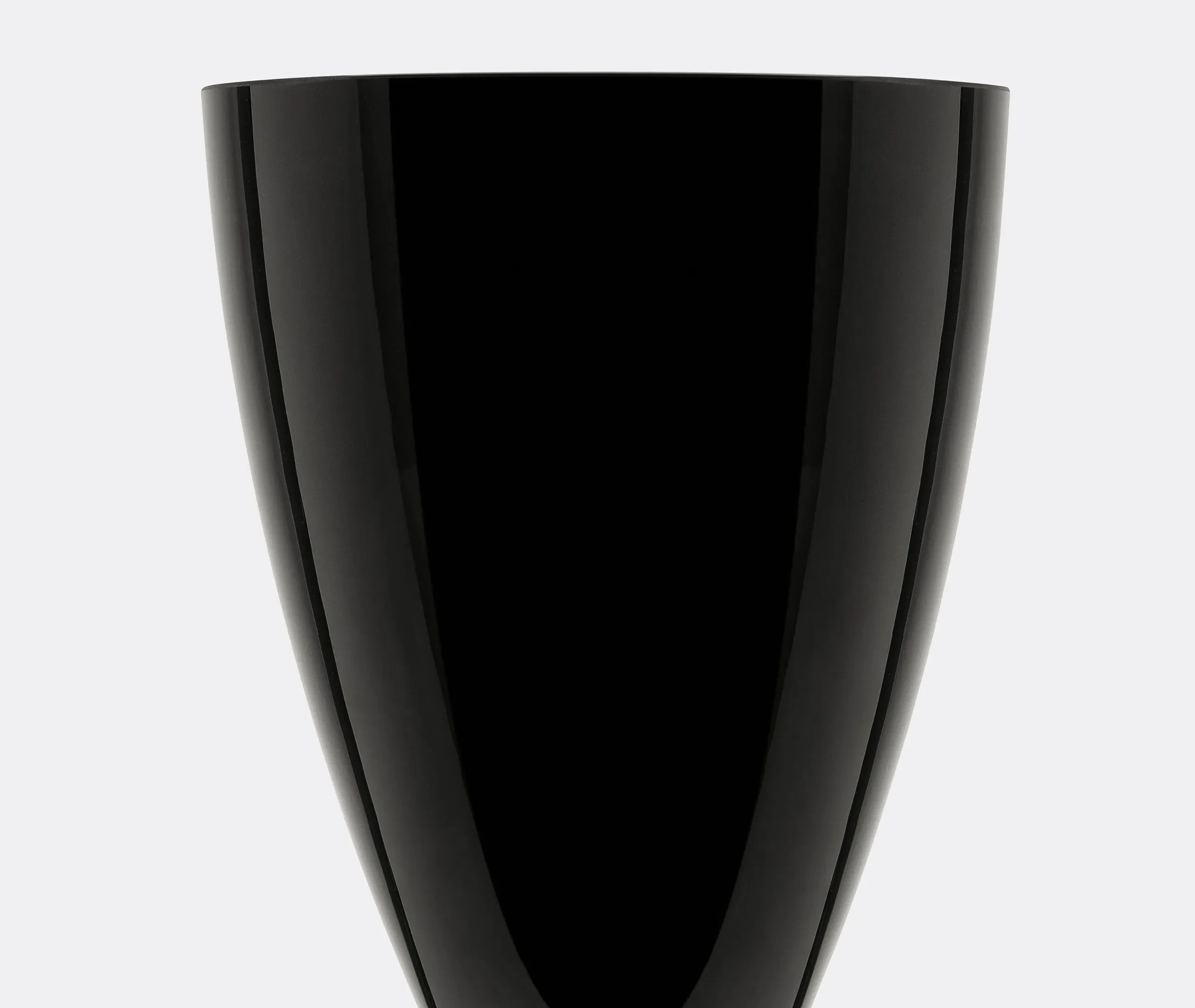 Square Base Vase with Glass Top - Black, Iron