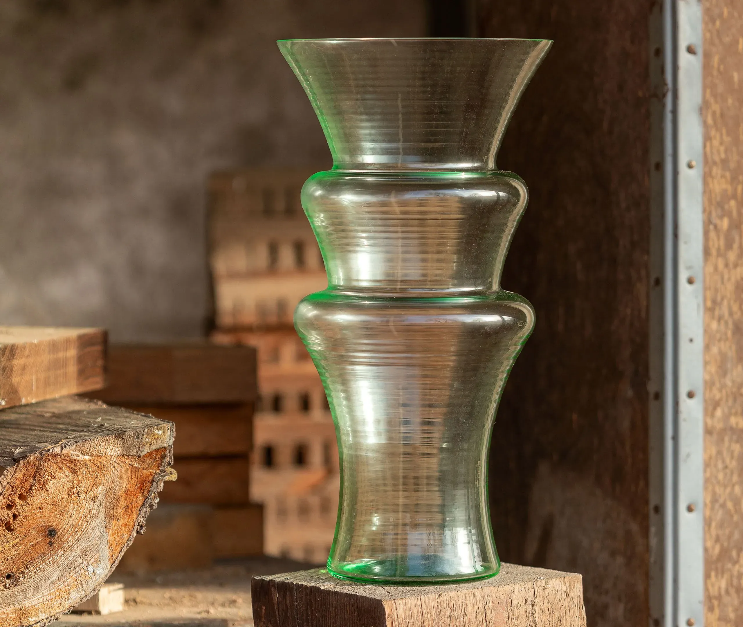 Wind Maestrale Vase - Green, Glass