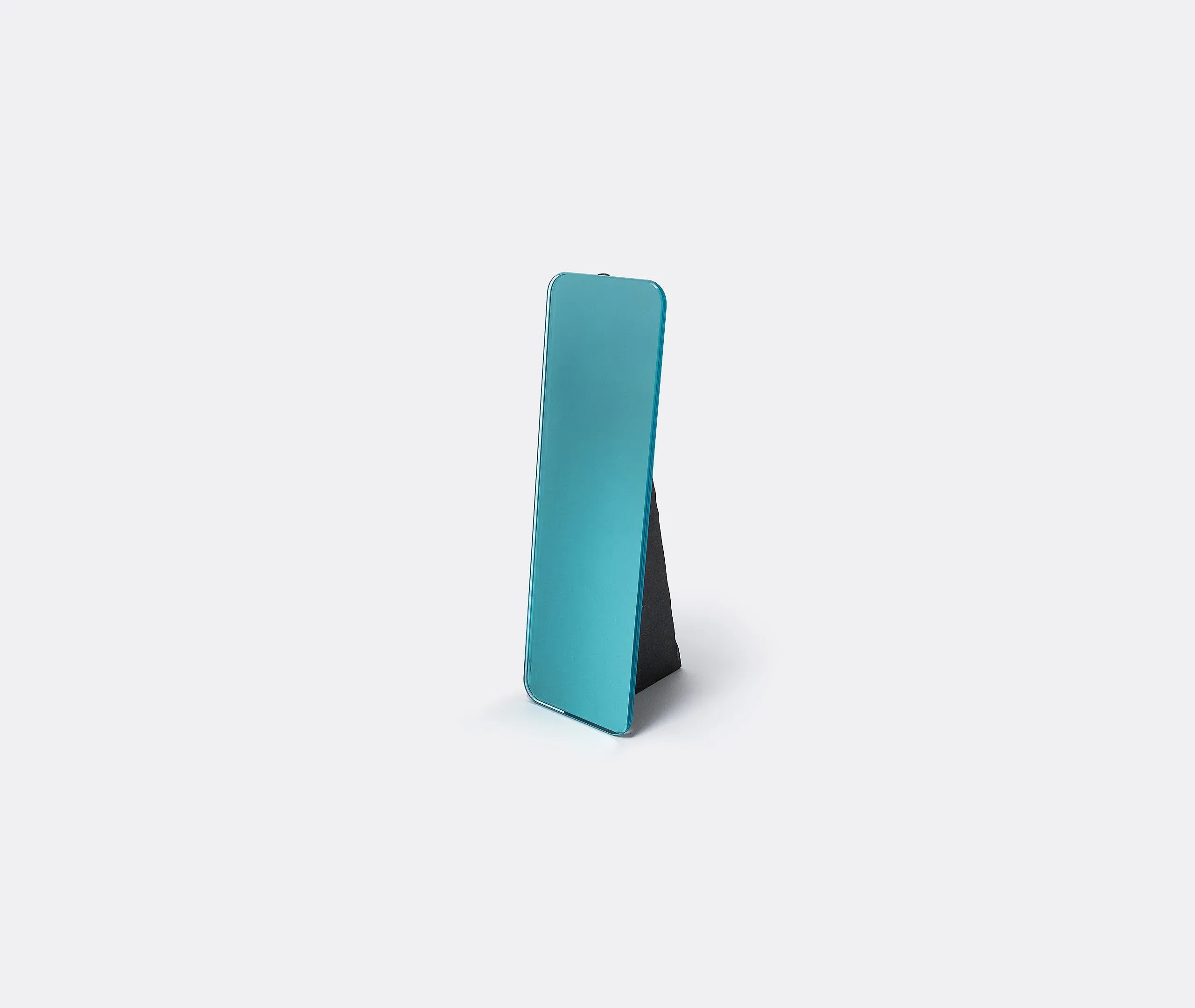 Angled Mirror with Stone Base - Light Blue, Glass image