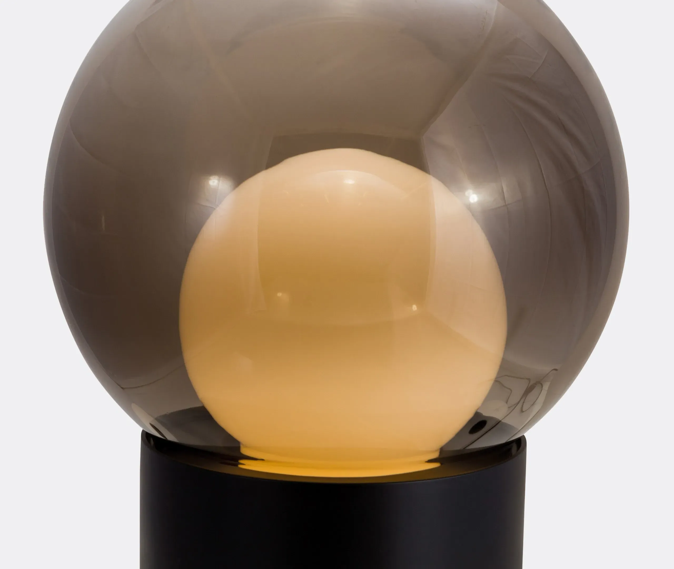 Boule Medium Spherical Table Lamp - Smoky Grey, Glass