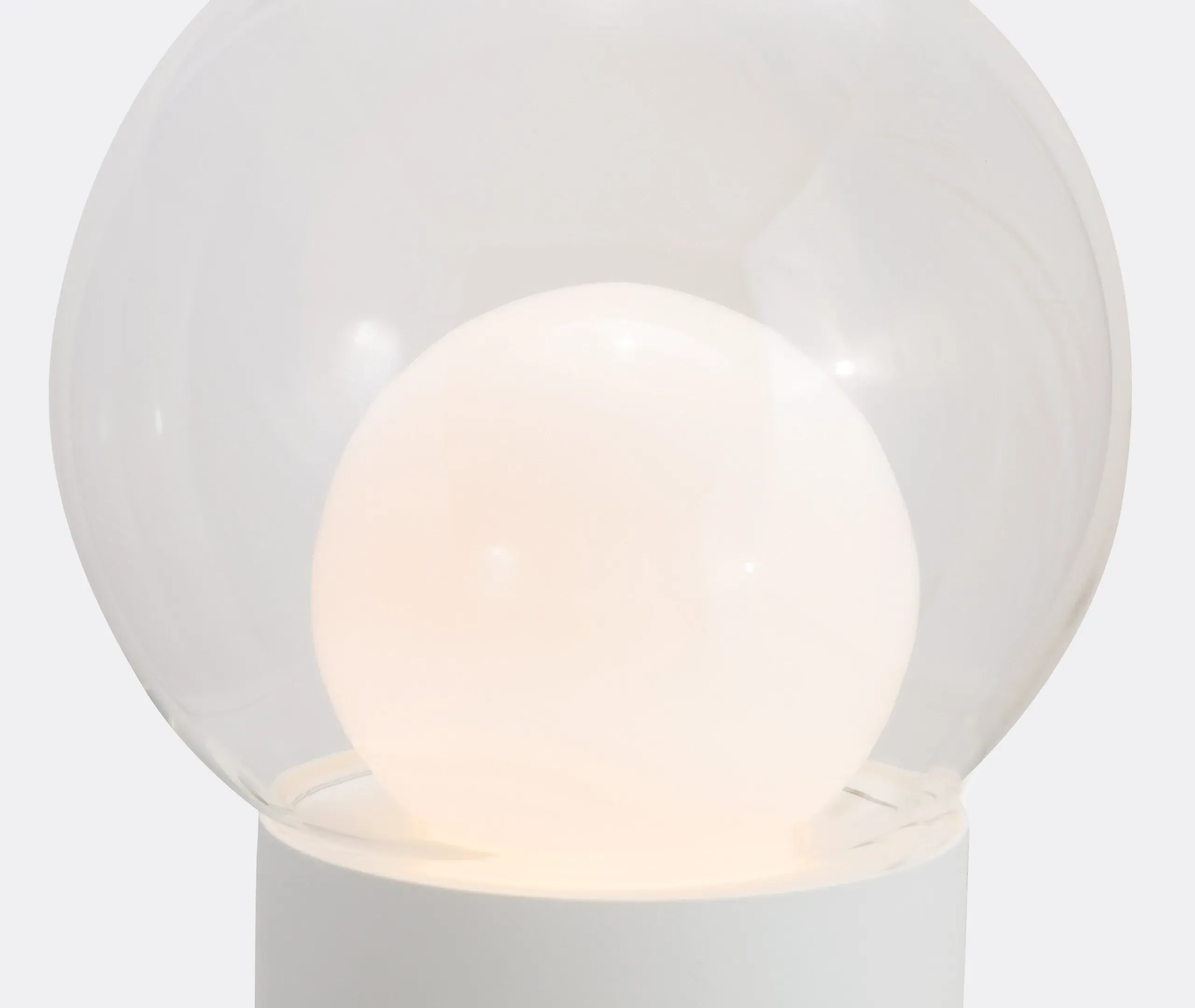 Boule Medium Spherical Table Lamp - White, Glass