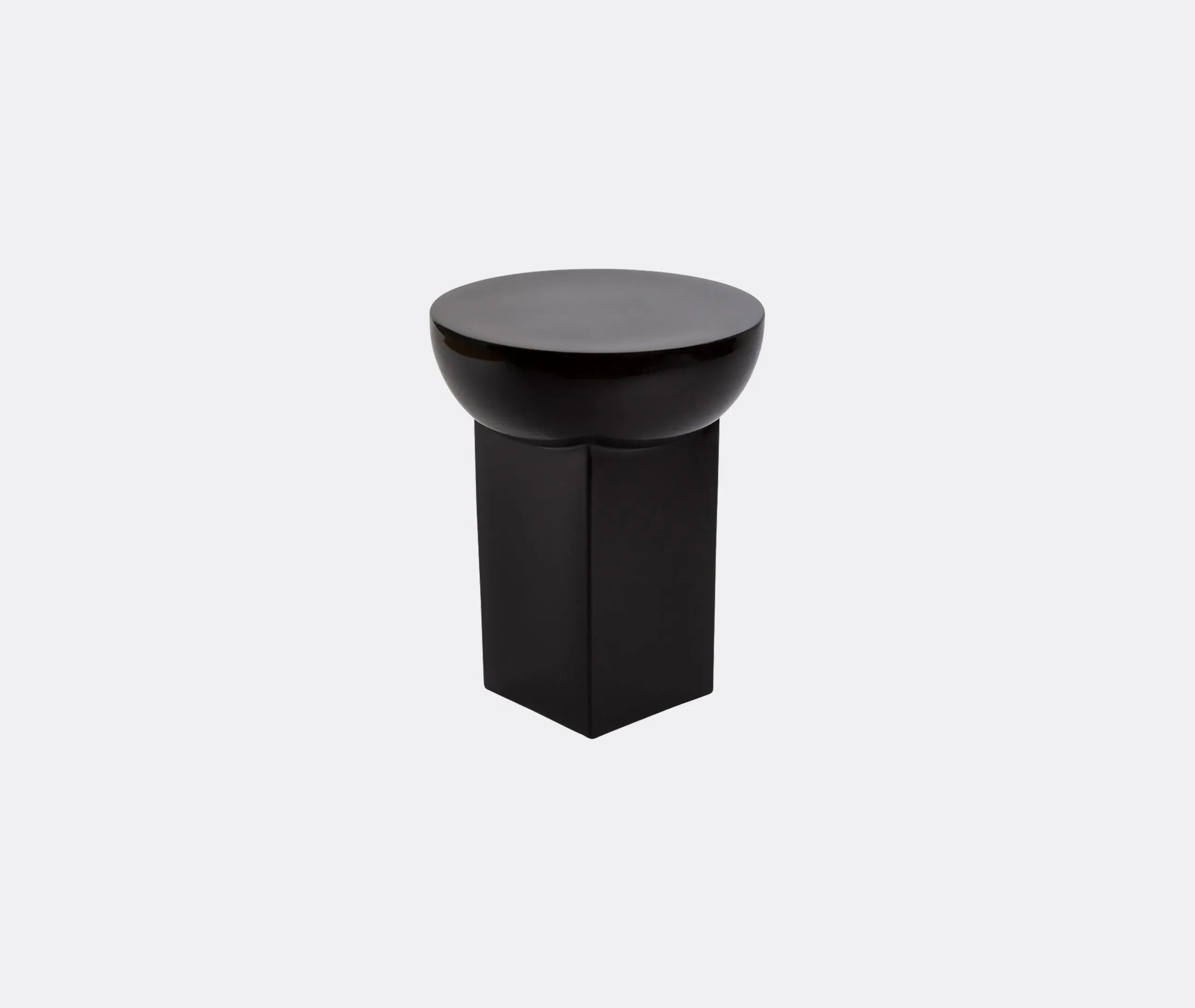High Side Table with Bowl Top - Black, Ceramic image