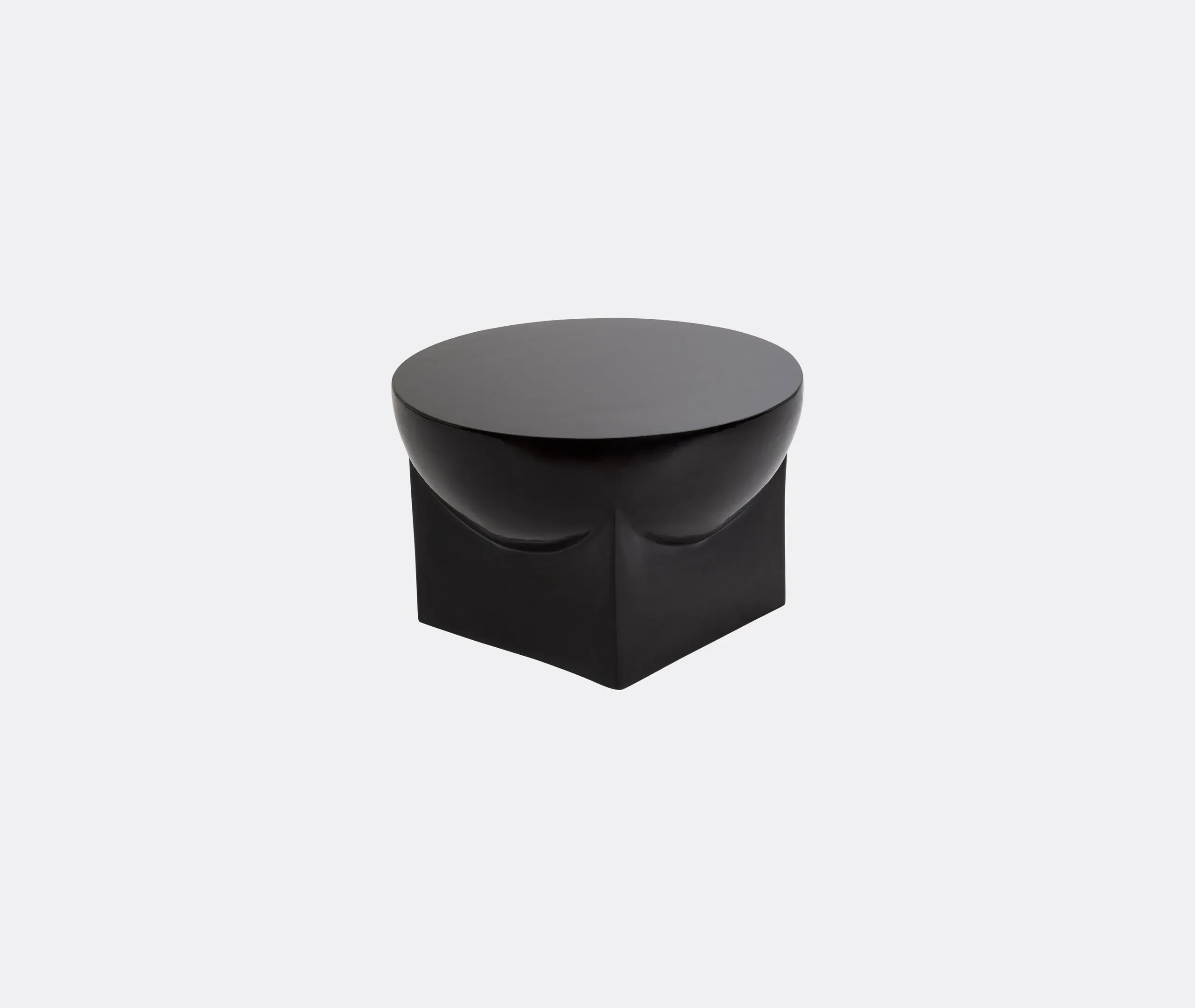 Large Coffee Table Geometric Design - Black, Ceramic image
