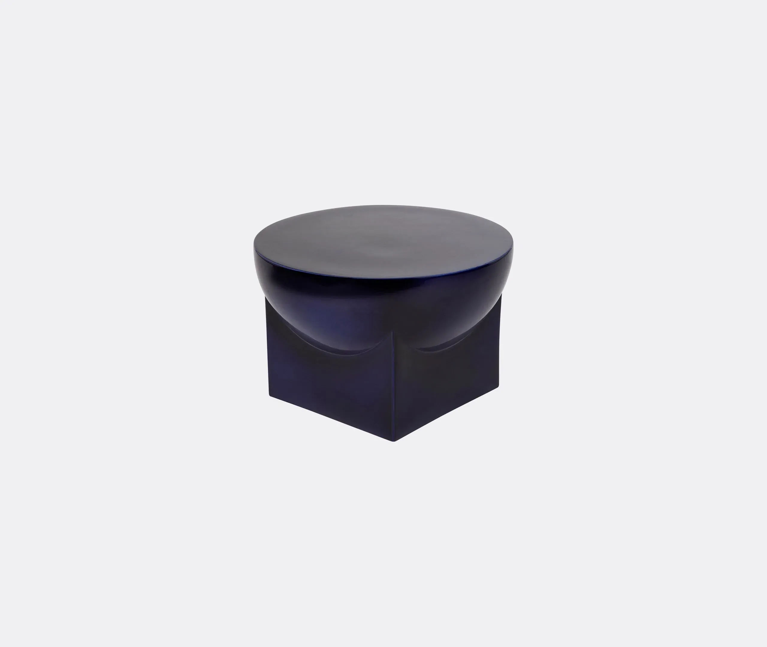 Large Coffee Table Geometric Design - Blue, Ceramic