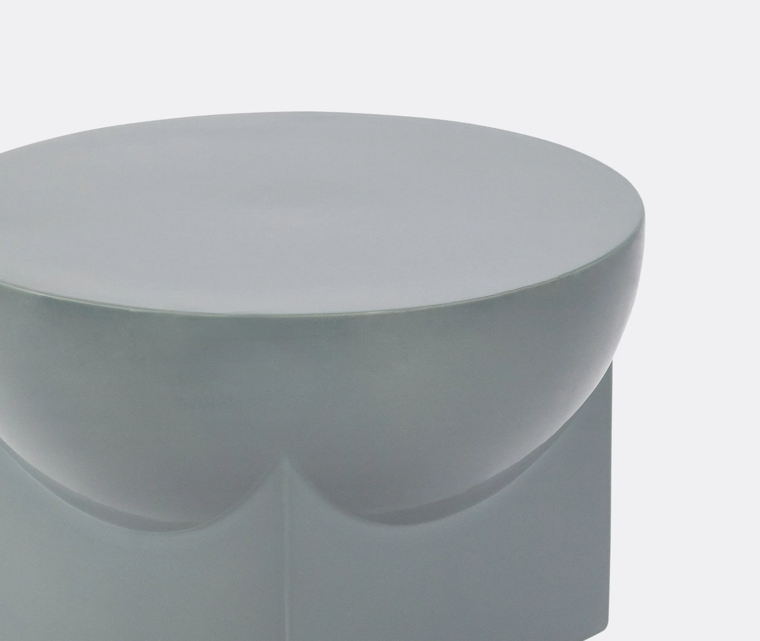 Large Coffee Table Geometric Design - Grey, Ceramic