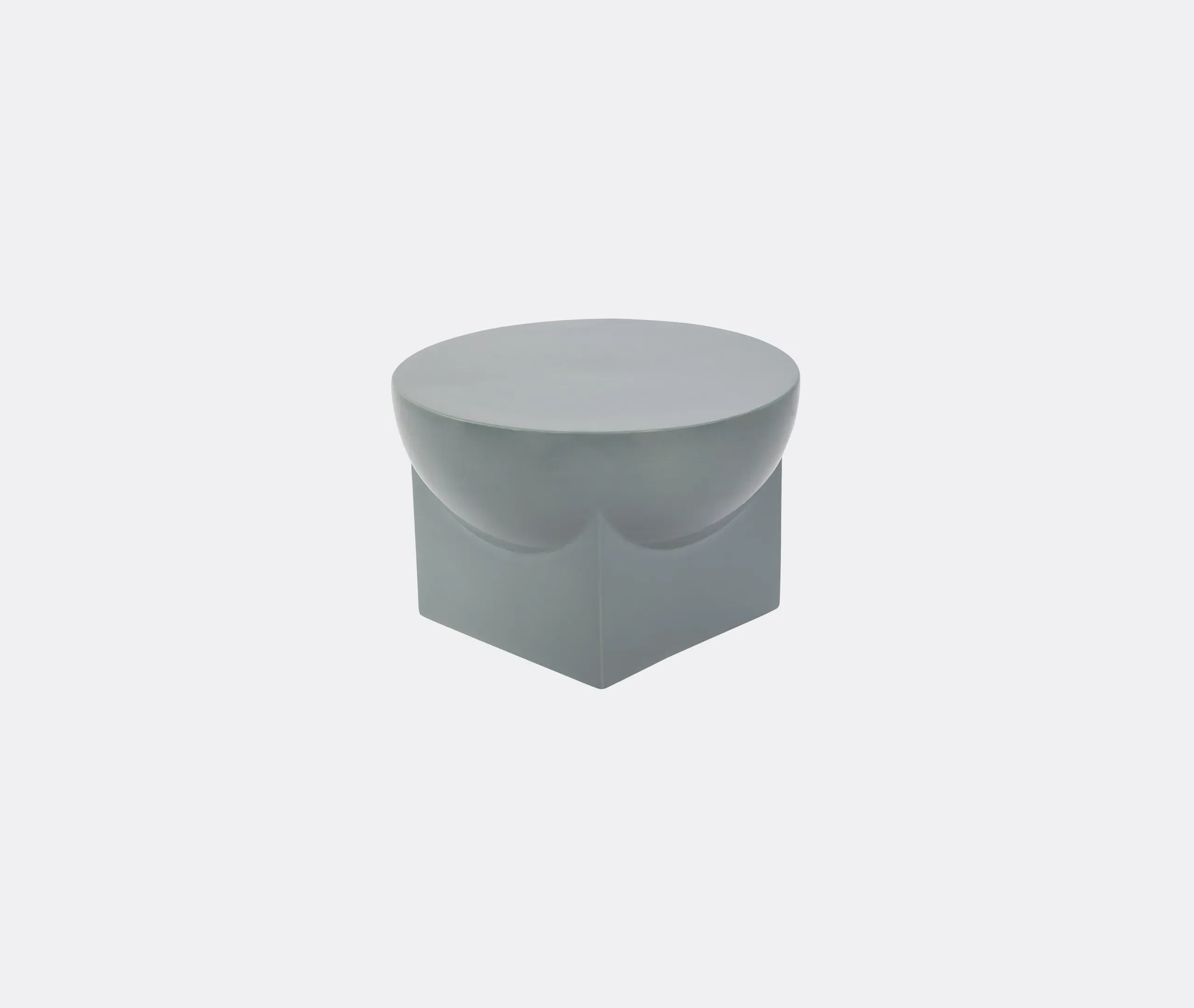 Large Coffee Table Geometric Design - Grey, Ceramic