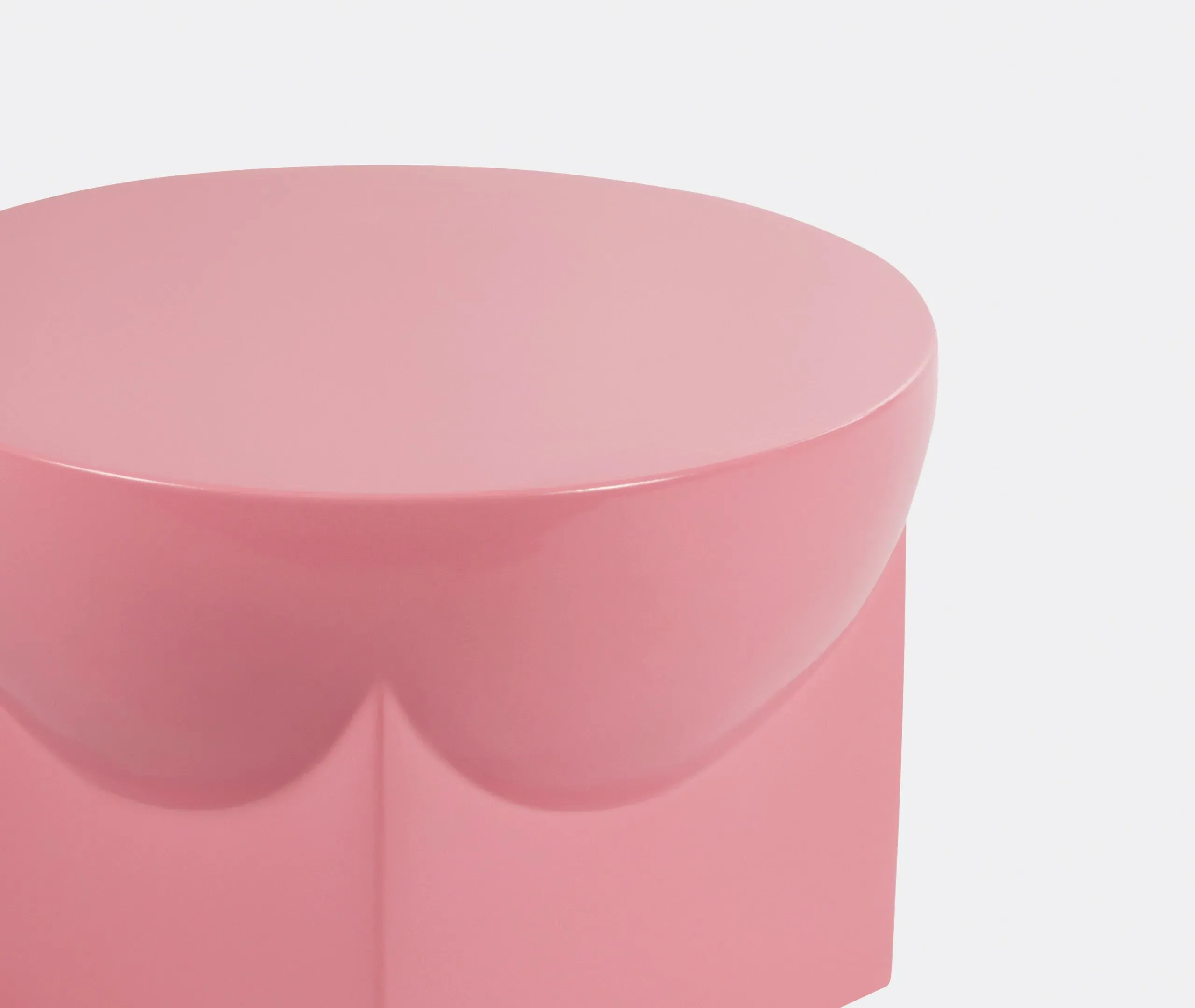 Large Coffee Table Geometric Design - Rose, Ceramic