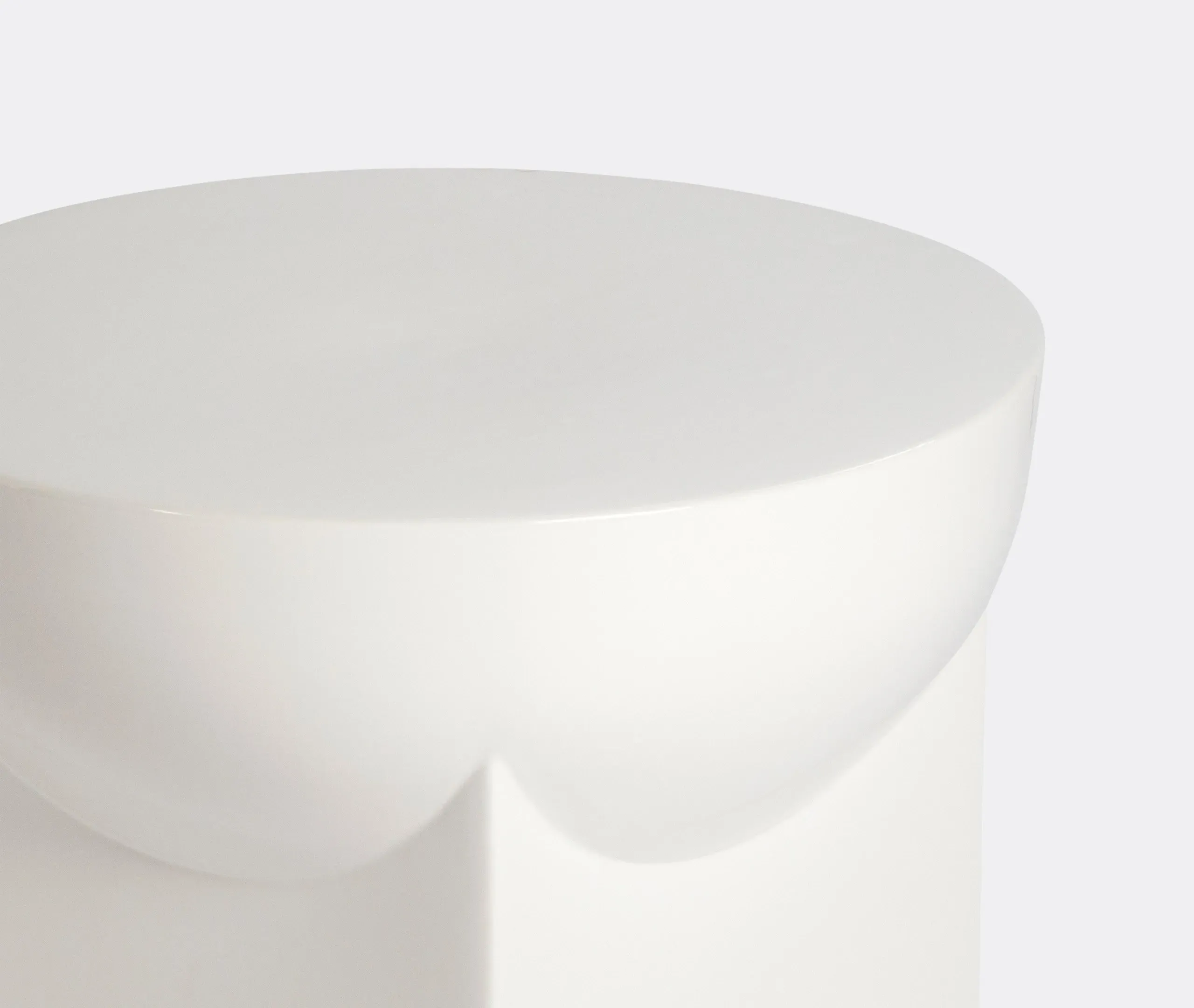 Large Coffee Table Geometric Design - White, Ceramic