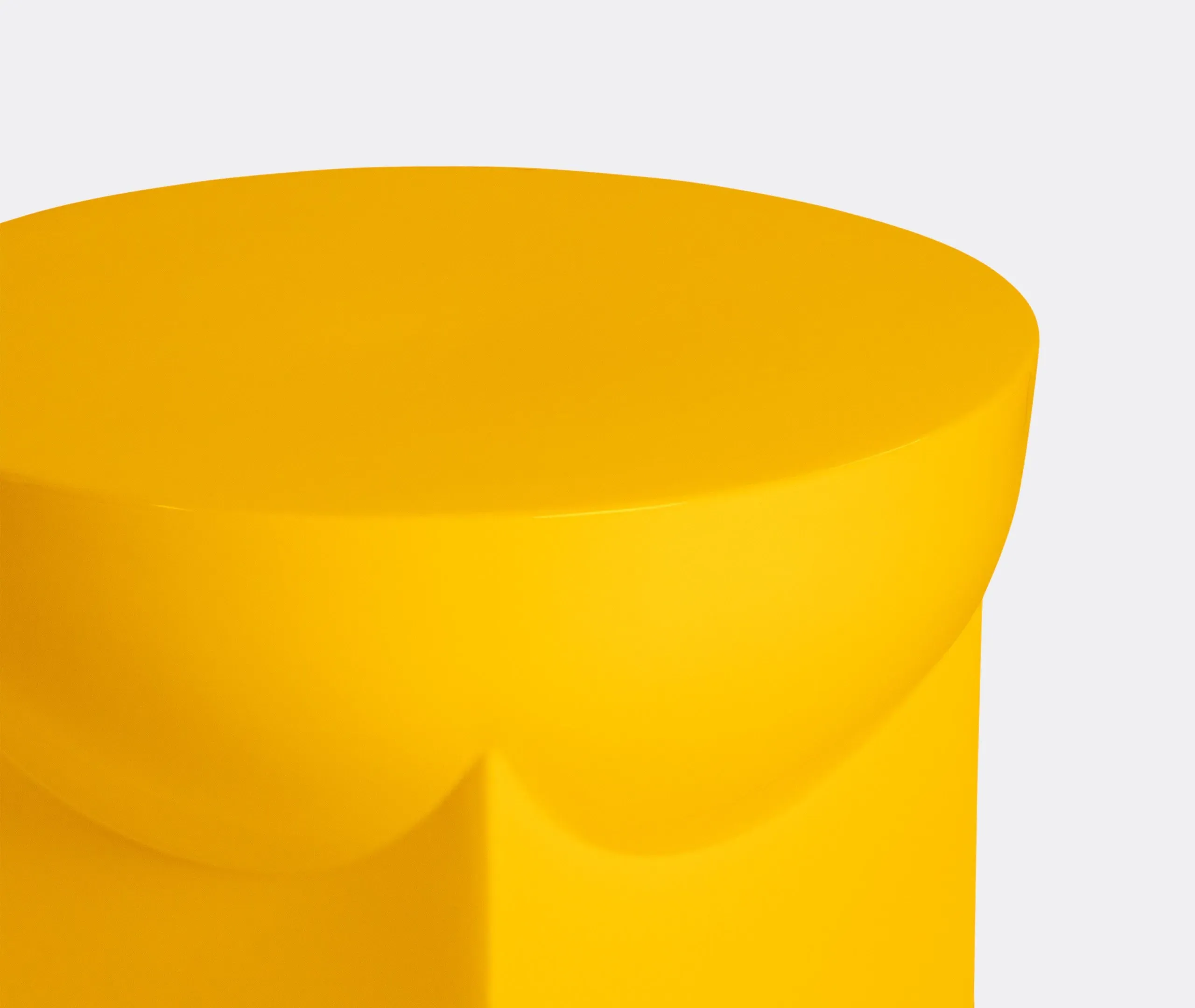 Large Coffee Table Geometric Design - Yellow, Ceramic
