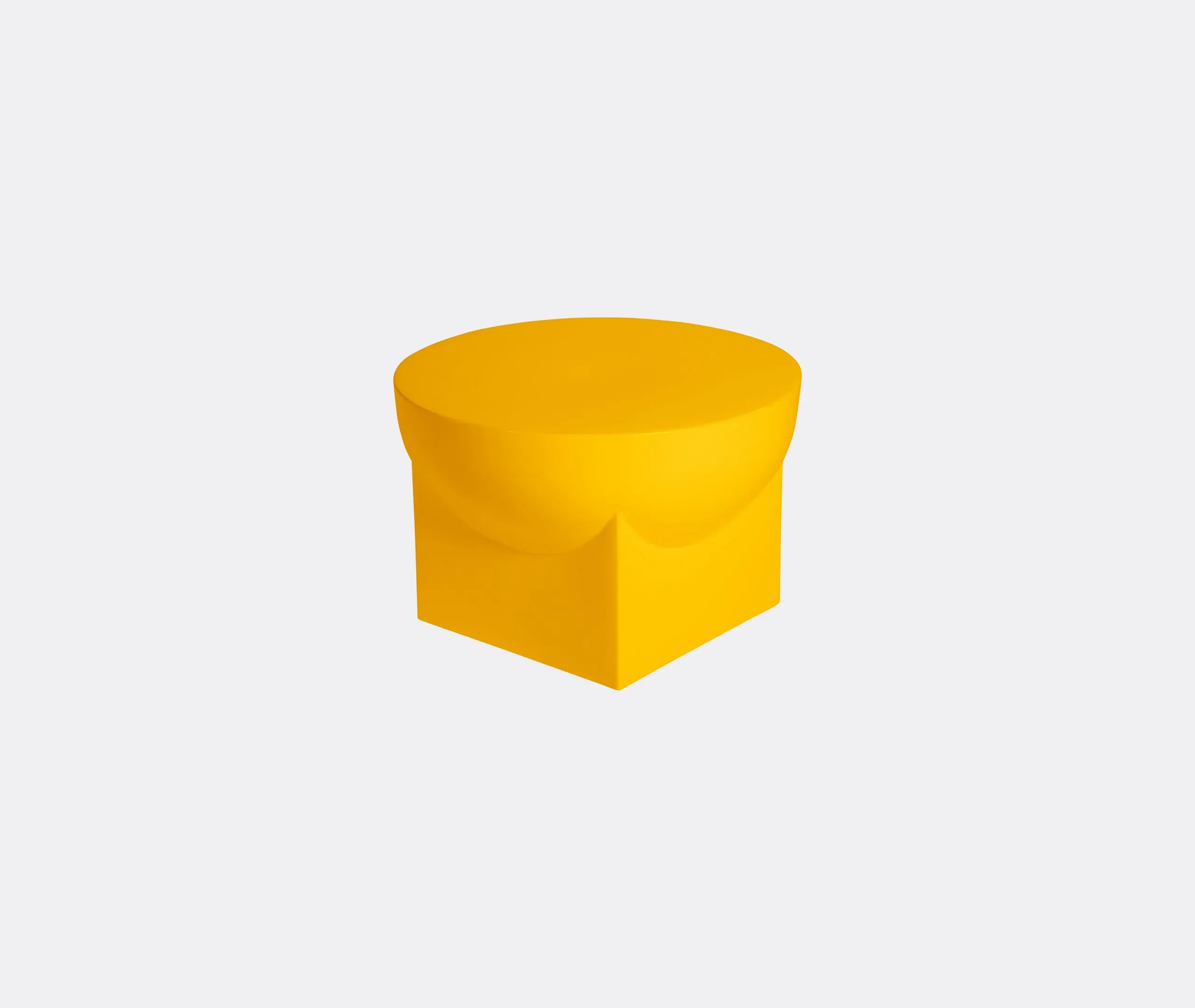 Large Coffee Table Geometric Design - Yellow, Ceramic