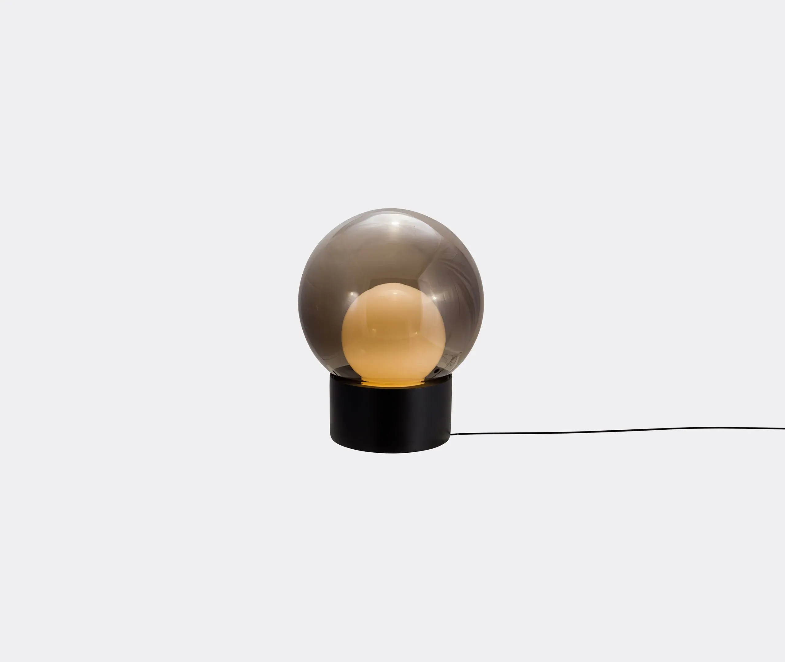 Medium Table Lamp Spherical - Grey, Glass