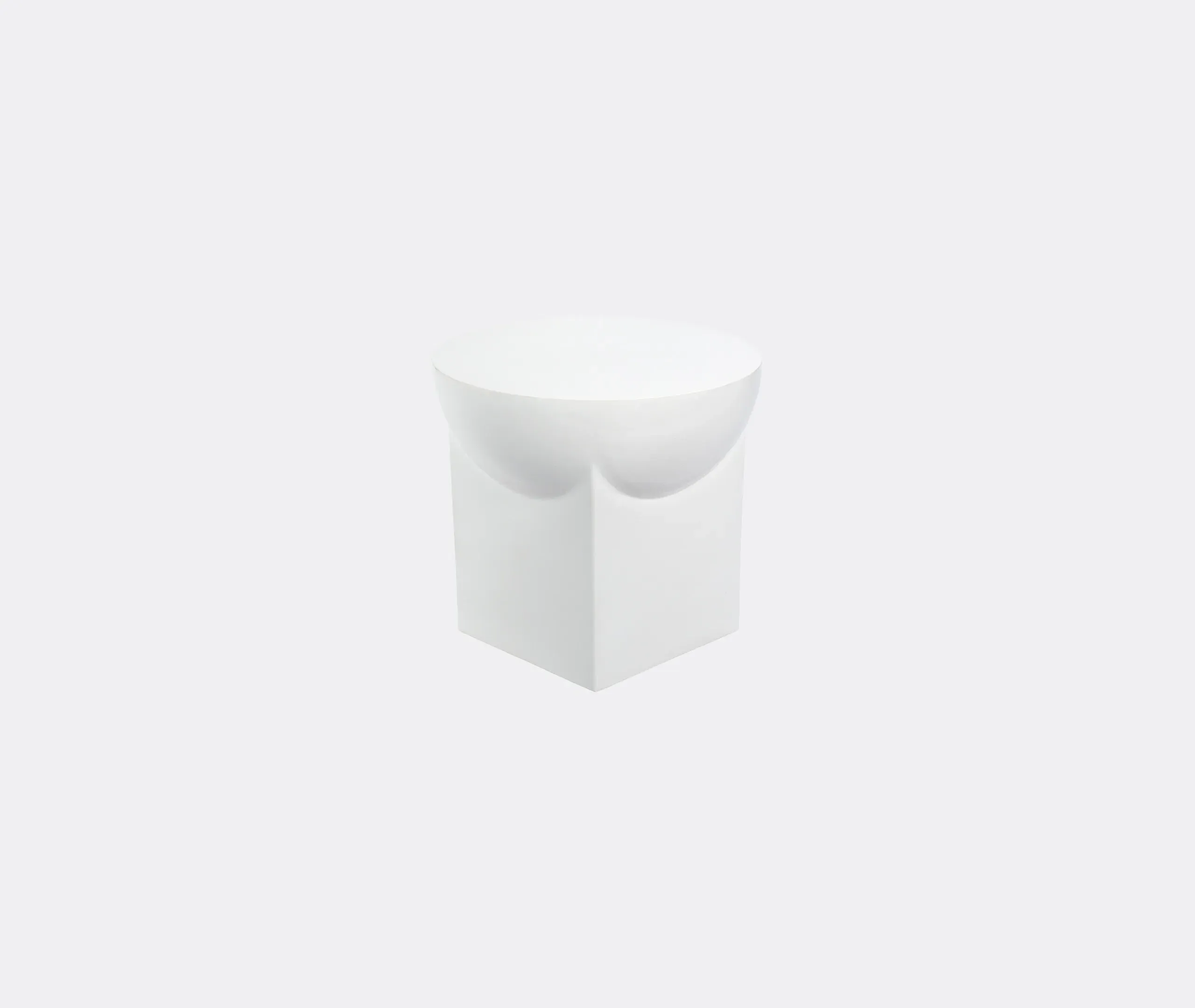 Mila Small Side Table - White, Ceramic