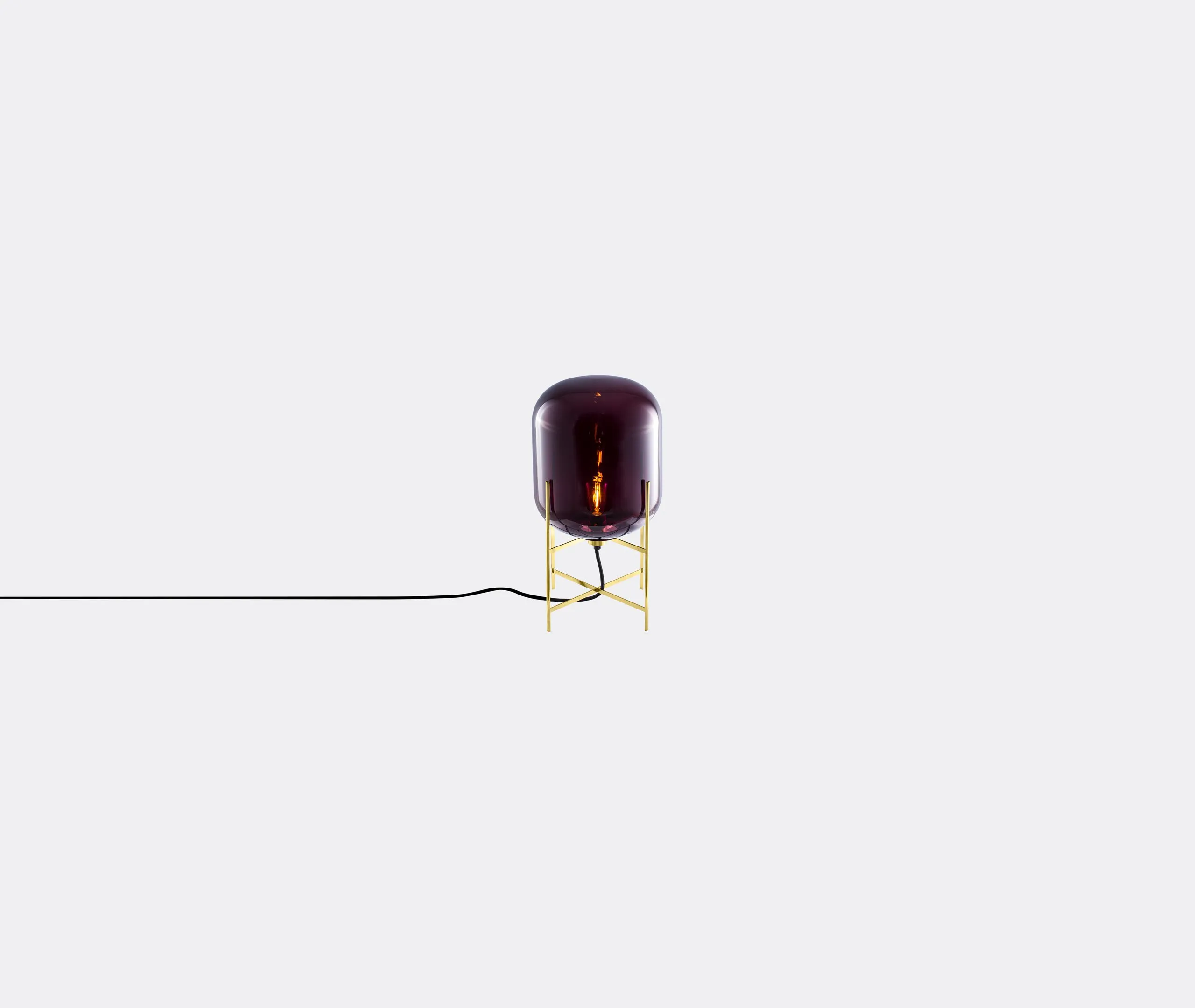 Oda Small Table Lamp - Aubergine, Brass image
