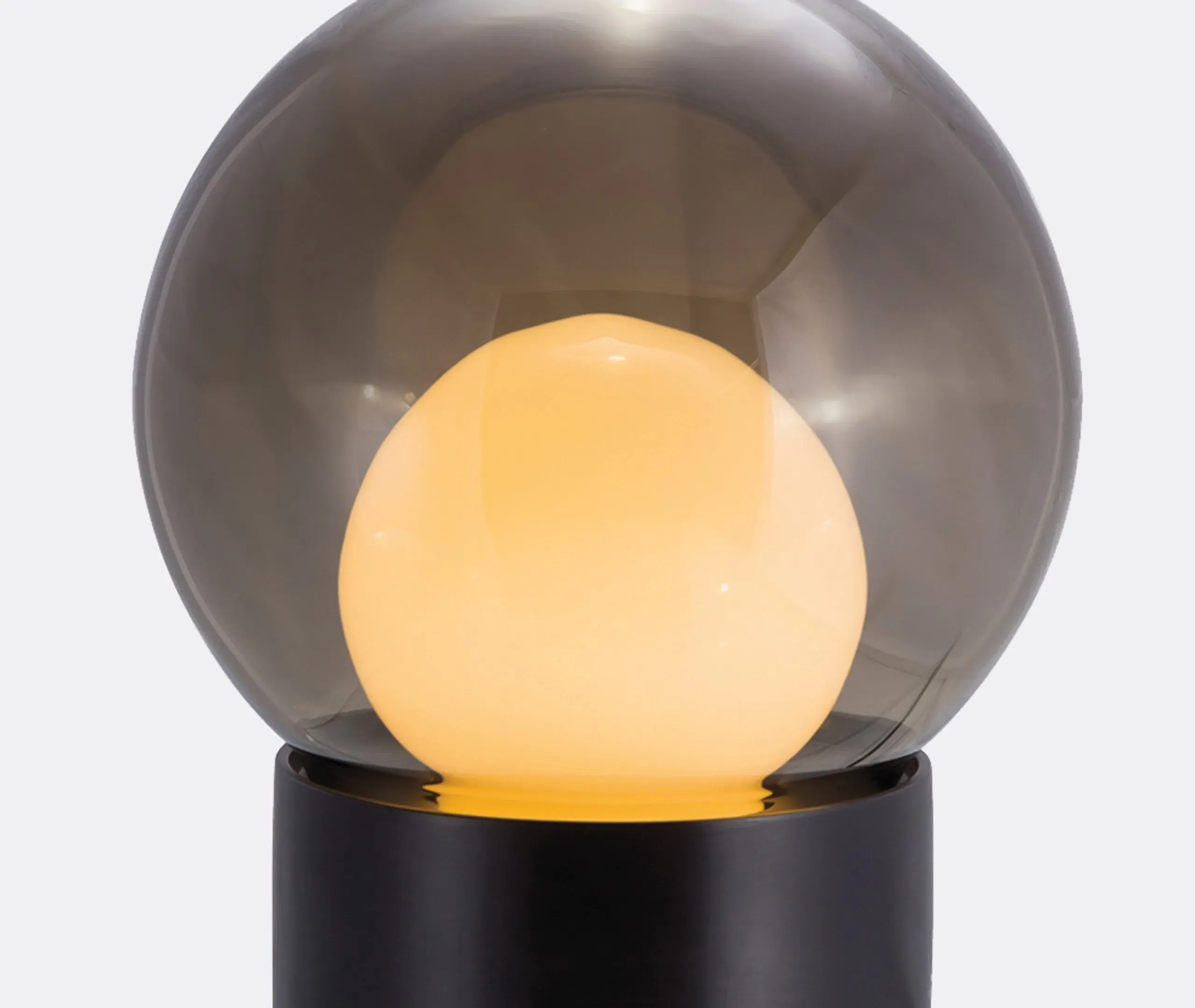 Small Boule Table Lamp - Smoky Grey, Glass