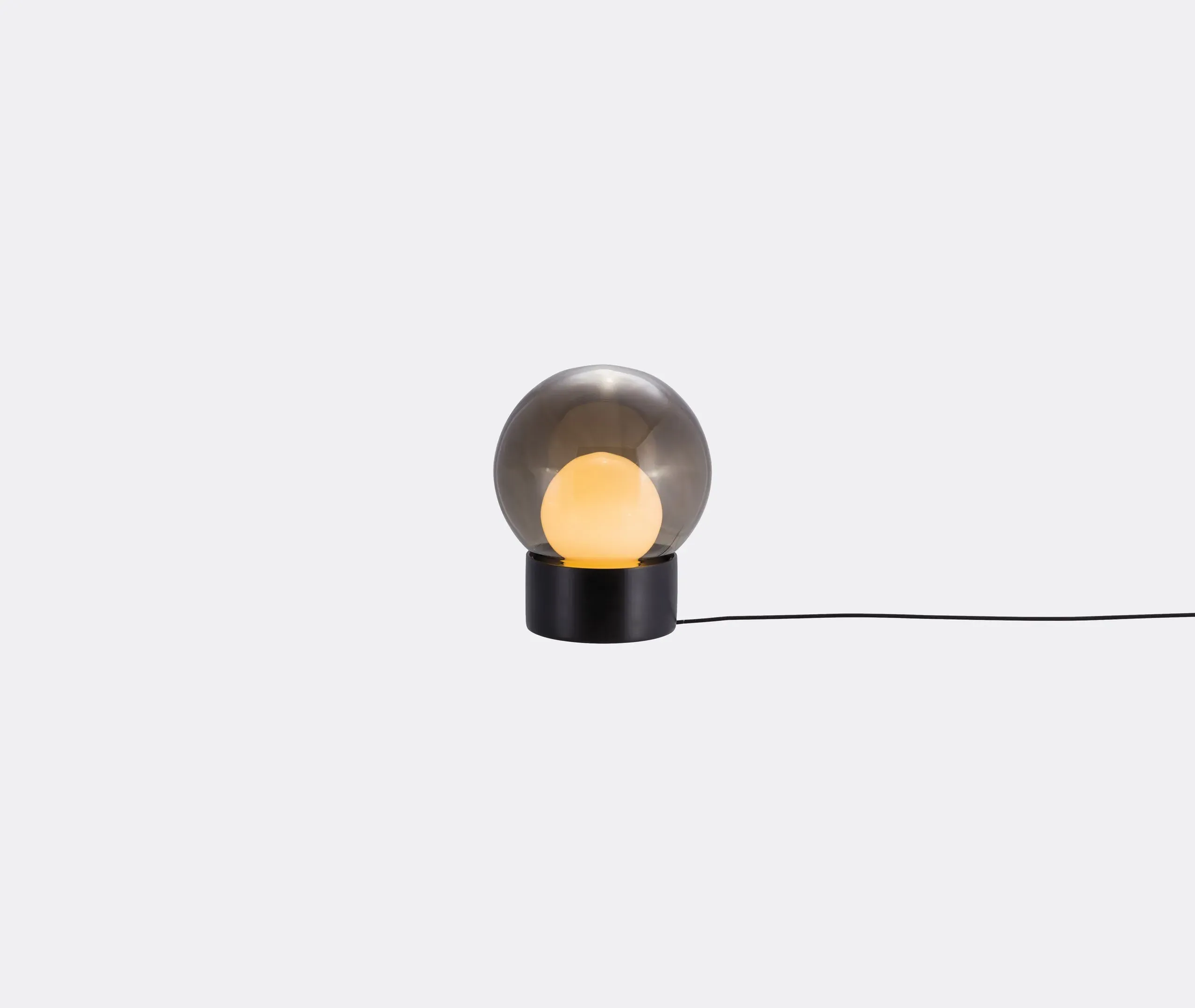 Small Boule Table Lamp - Smoky Grey, Glass image