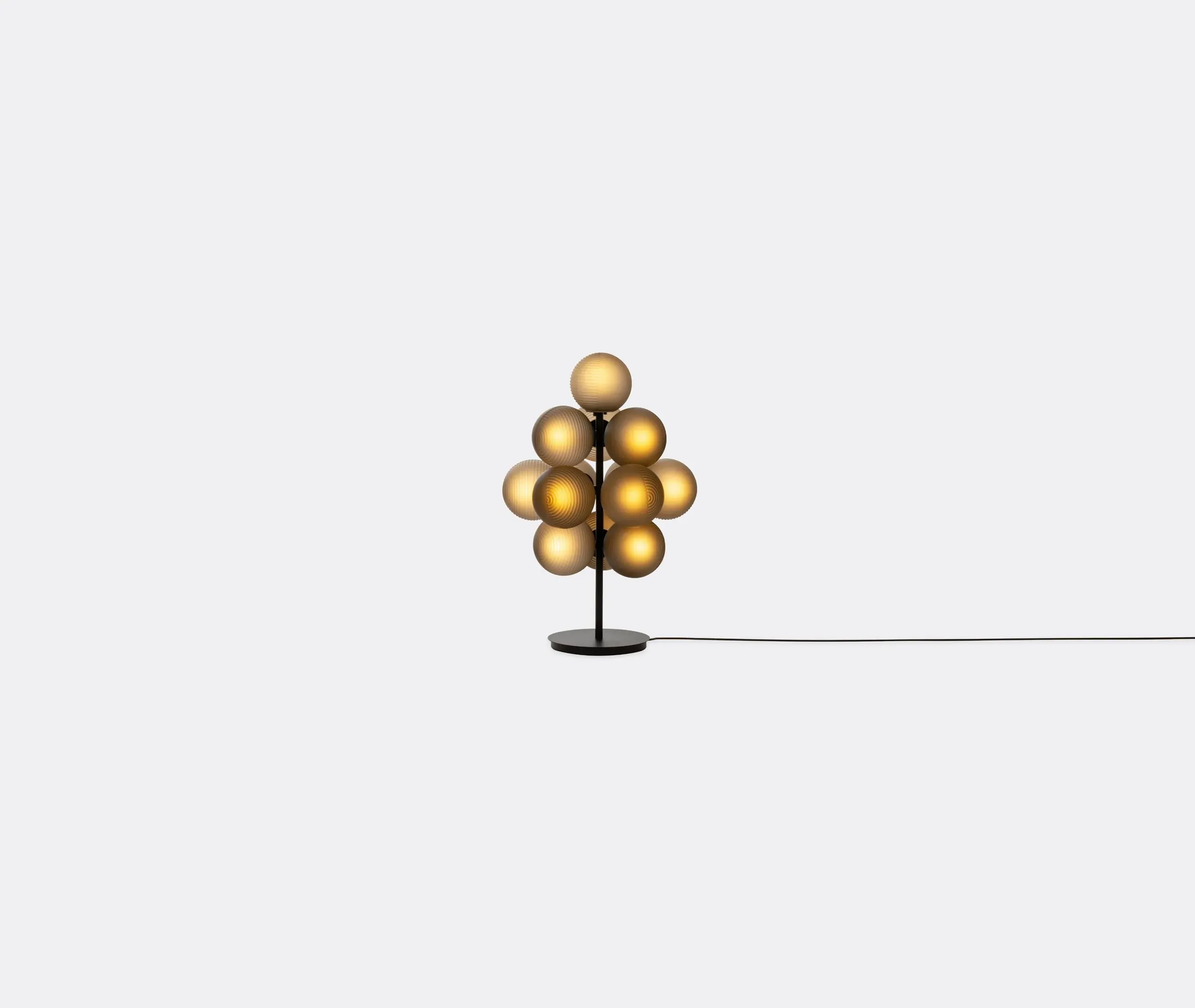 Small Floor Lamp with Glass Spheres - Grey, Steel