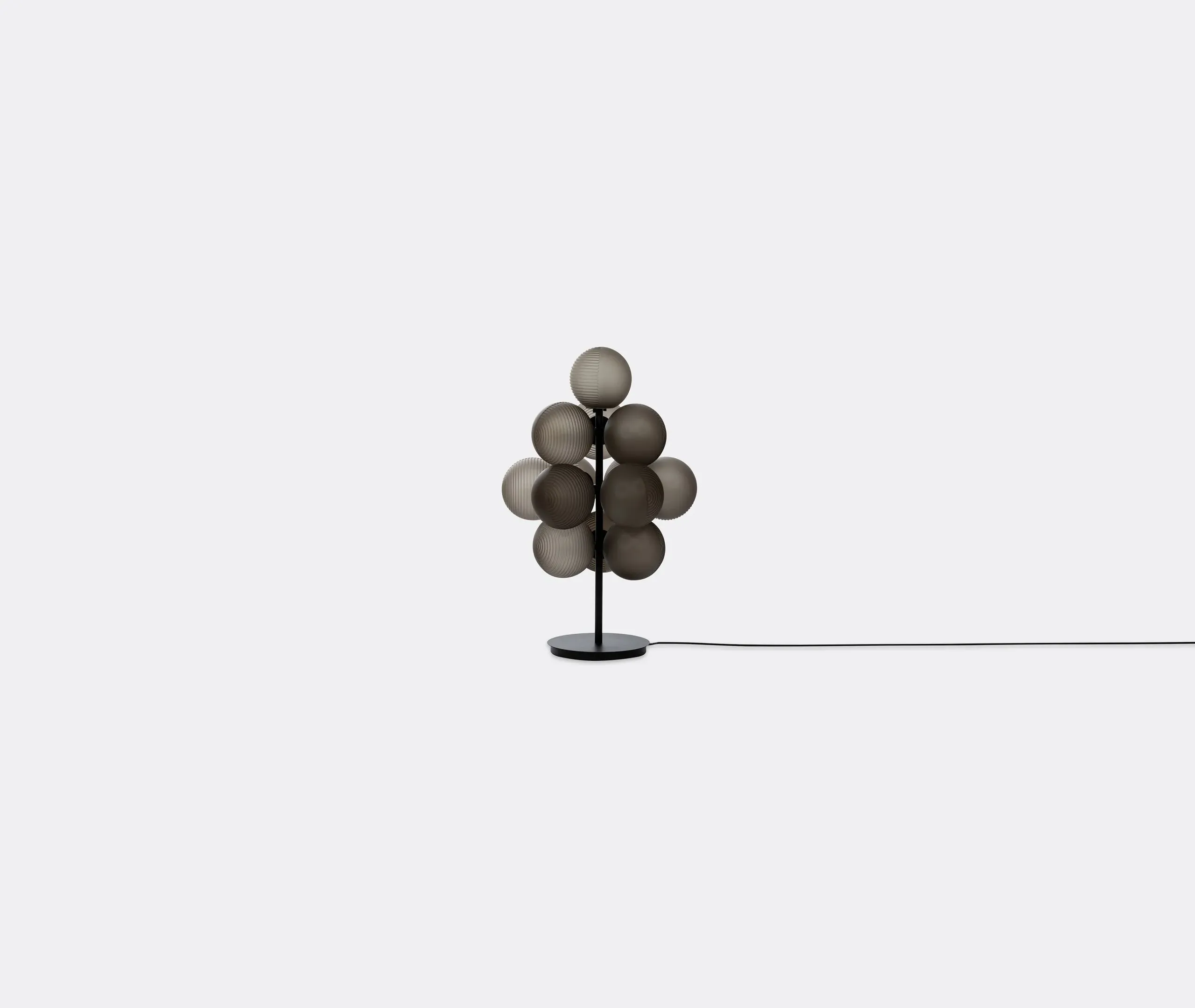 Small Floor Lamp with Glass Spheres - Grey, Steel