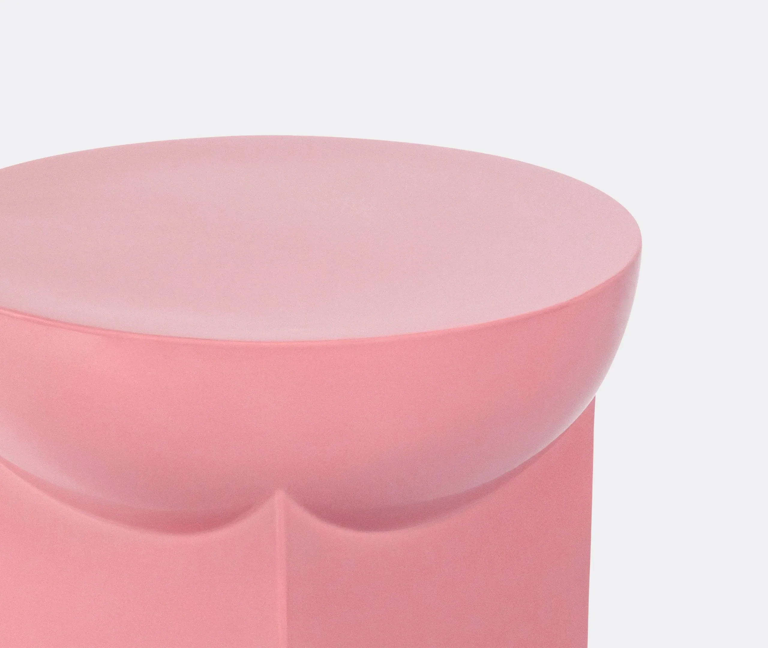 Small Side Table Geometric Design - Rose, Ceramic