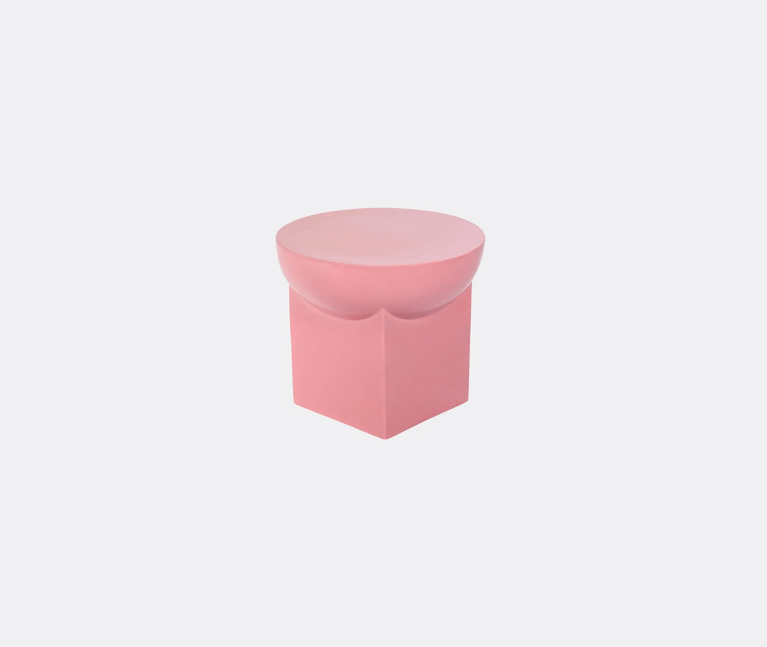 Small Side Table Geometric Design - Rose, Ceramic