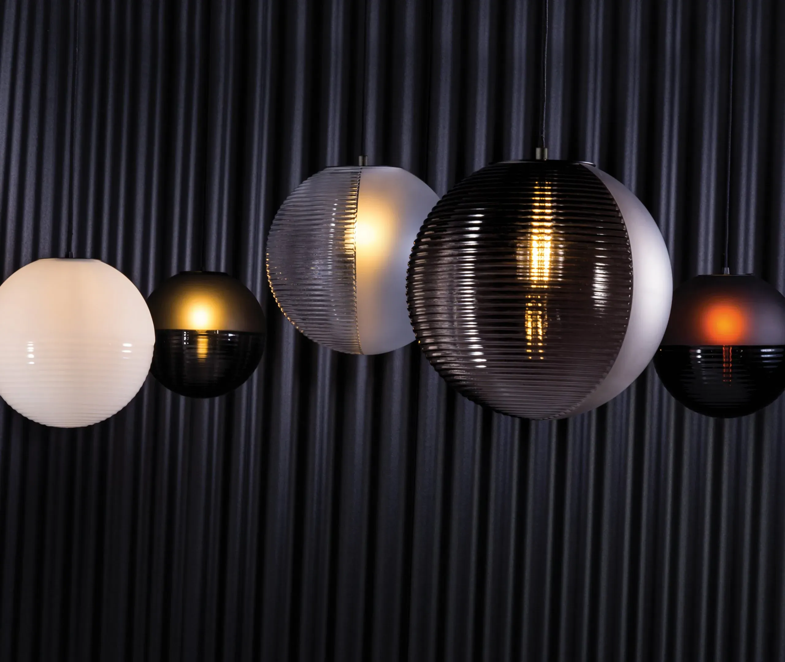 Wall Light with Glass Sphere - Clear, Steel