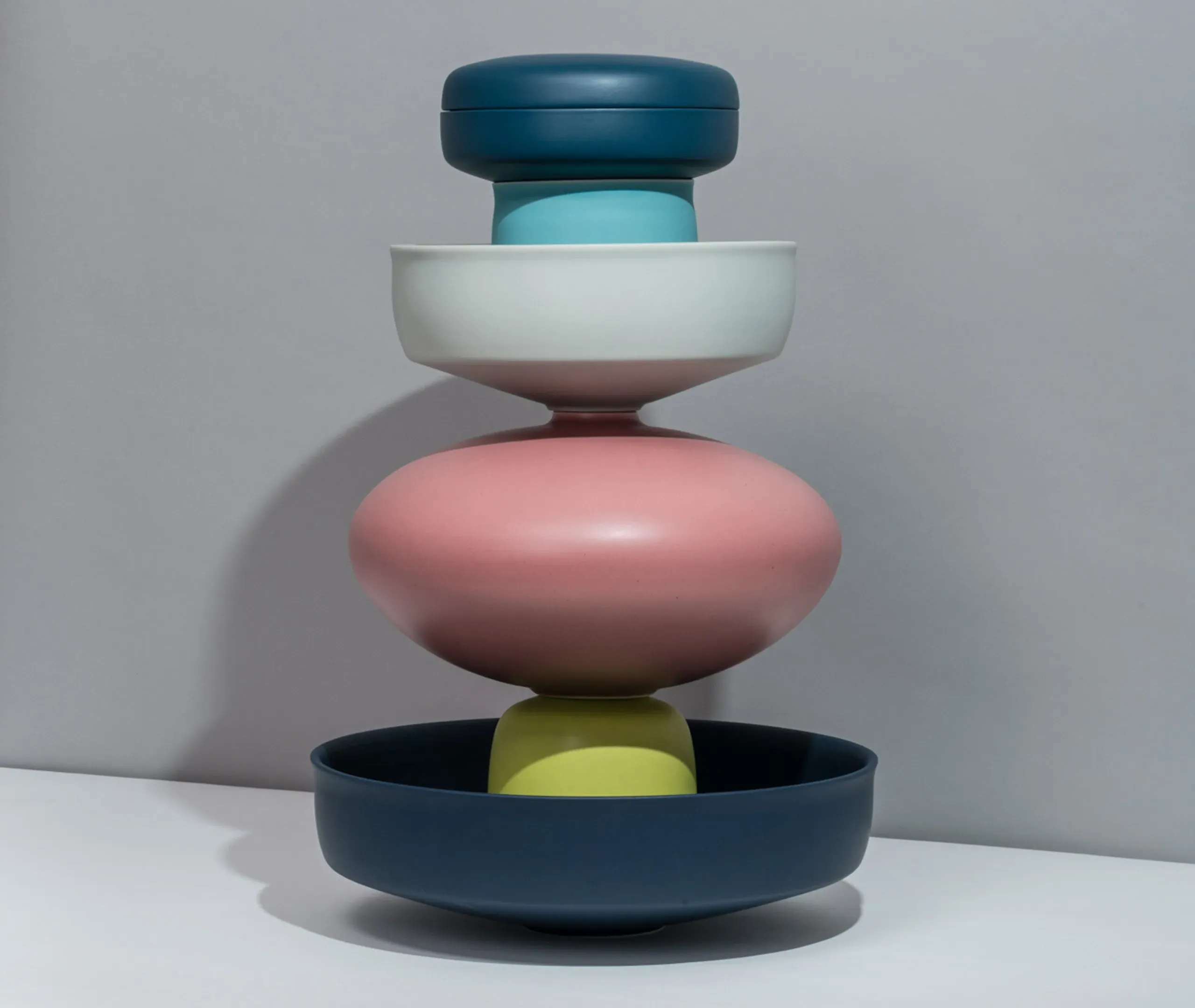 Bowl 01 Small Serving Bowl - Misty Grey, Stoneware