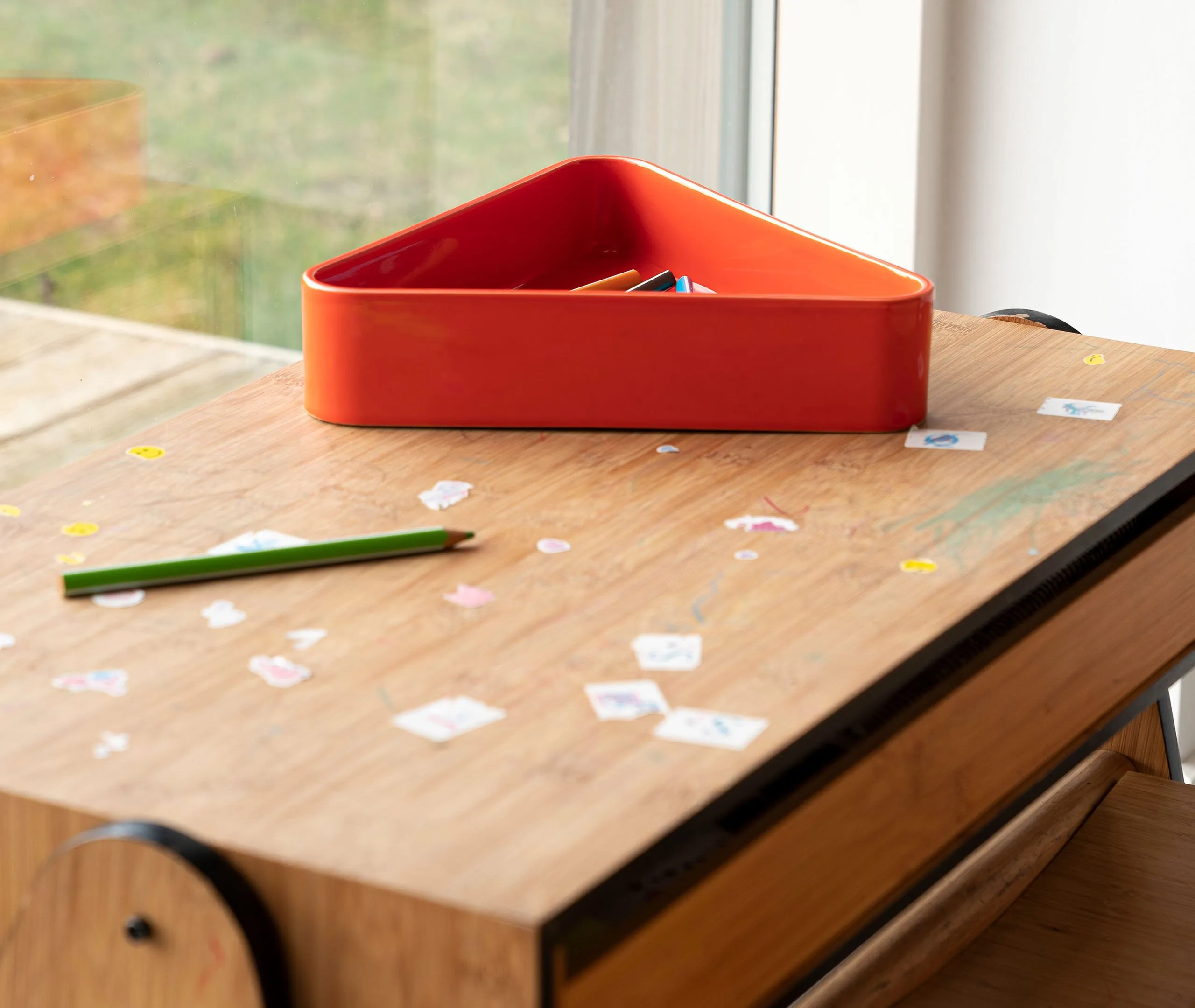 Canvas Diamond Centrepiece Bowl - Red, Ceramic