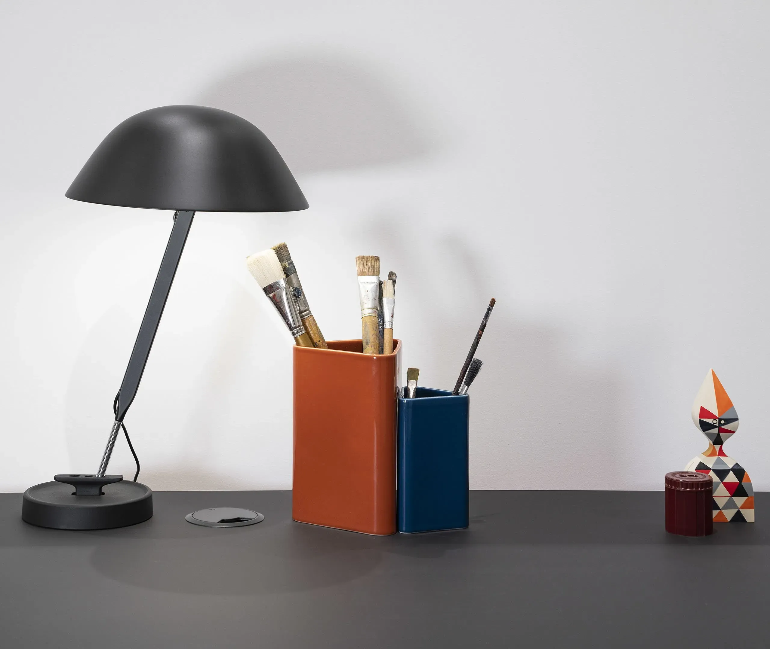 Canvas Large Vase - Brown, Ceramic