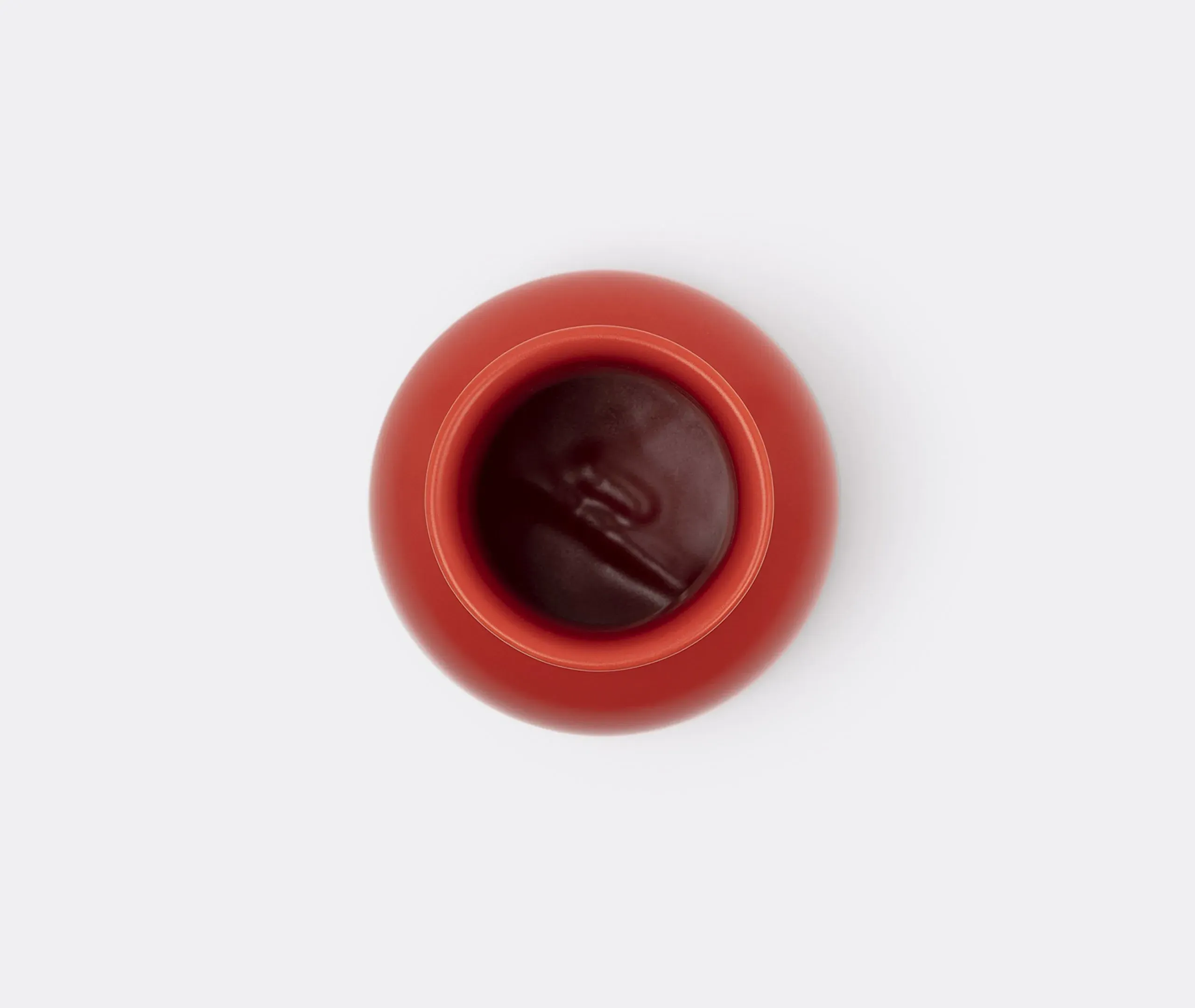 Ceramic Carafe with Glazed Finish - Coral Red