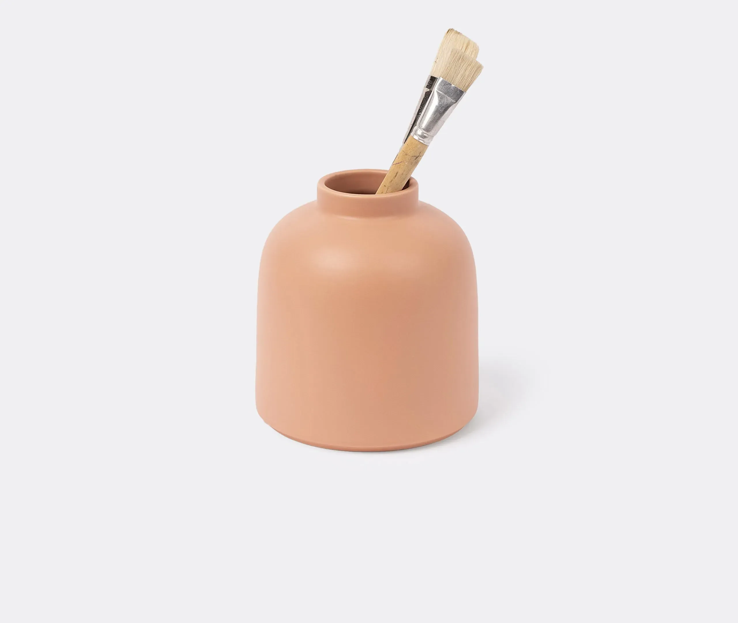 Ceramic Vase with Glazed Finish - Pink