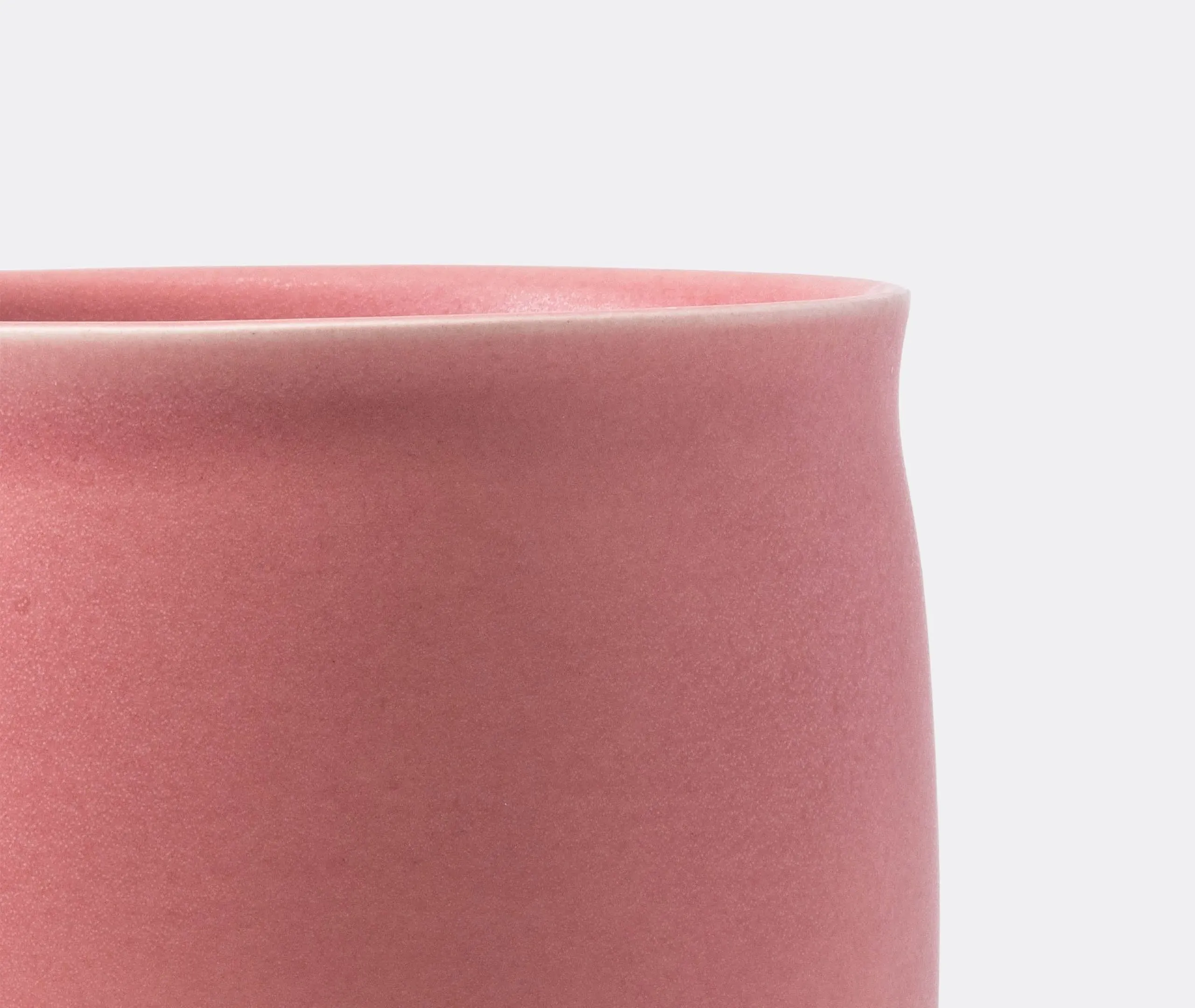 Ceramic Vase with Glazed Finish - Rose, Stoneware