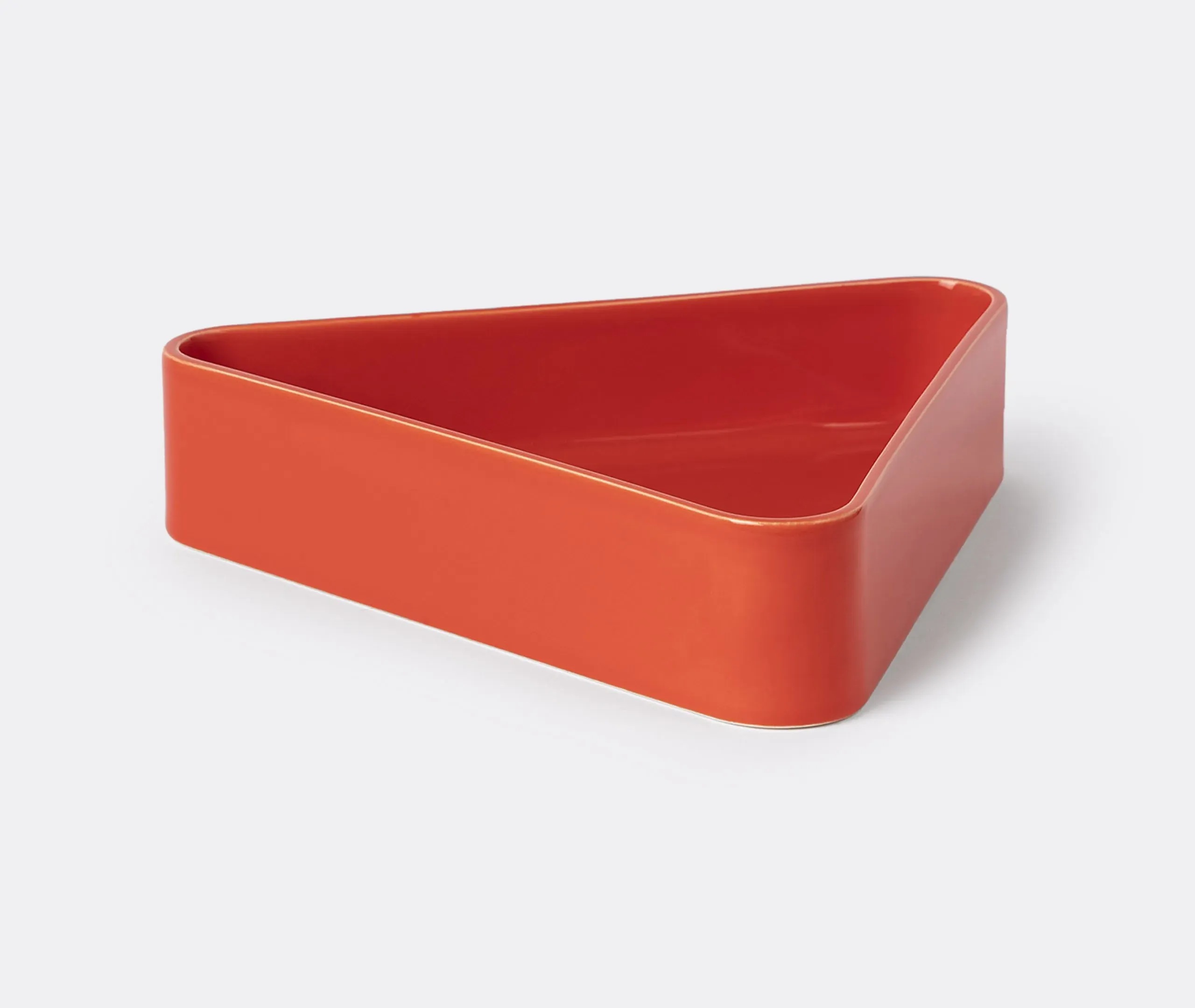 Diamond-Shaped Centrepiece Bowl - Red, Ceramic