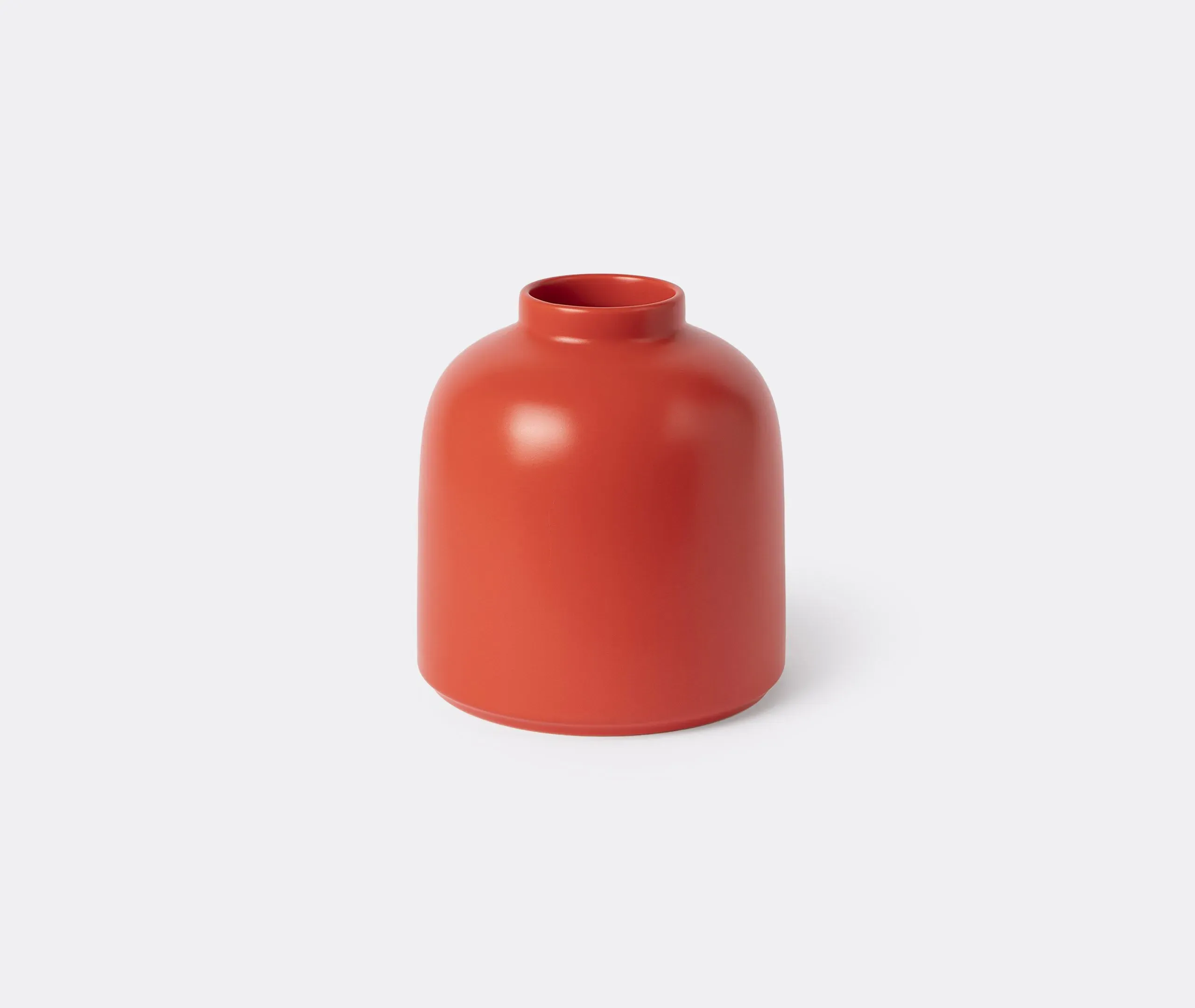 Omar Vase - Coral Red, Glazed Ceramic image
