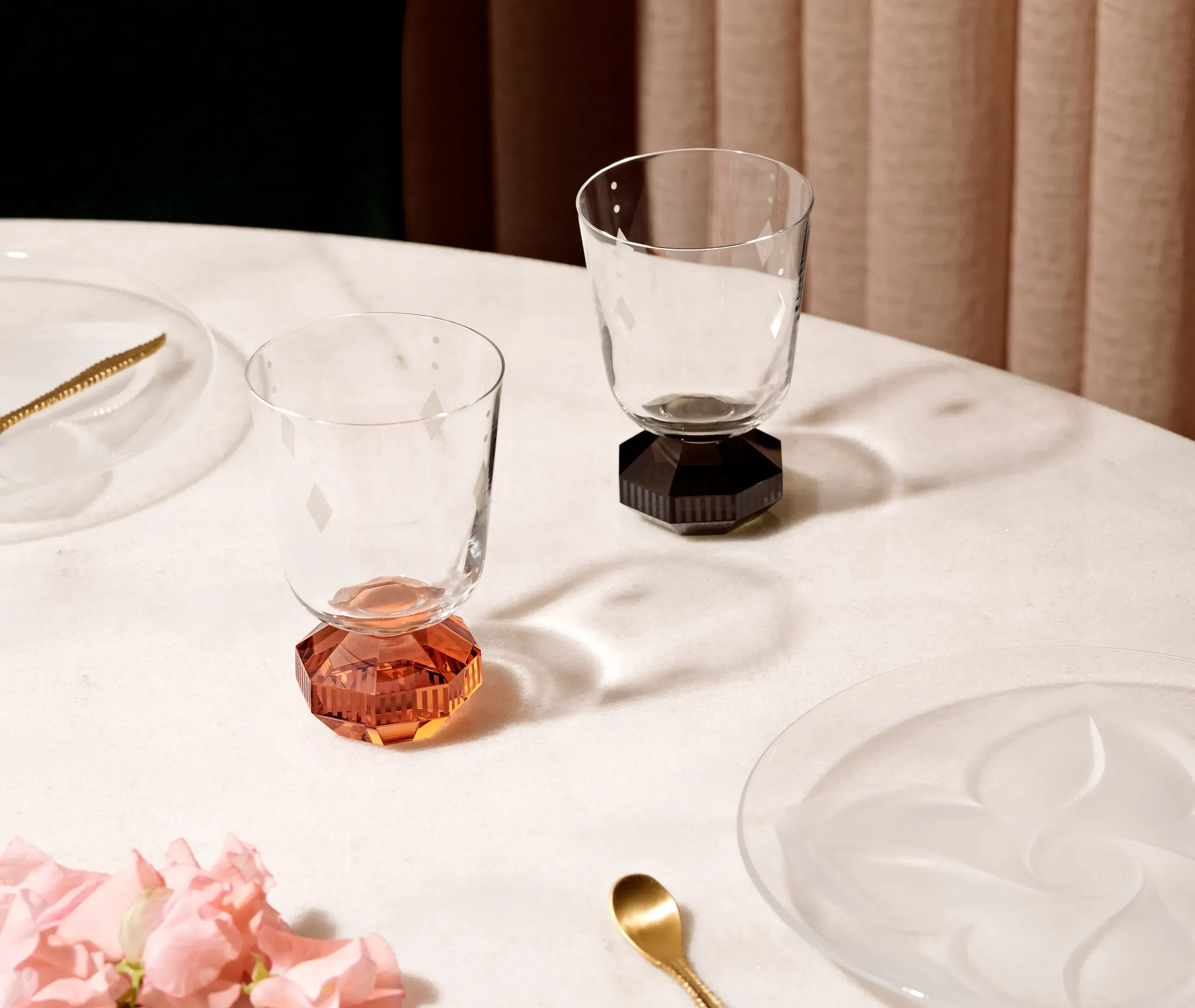 Chelsea Glass Set of Two - Grey, Crystal