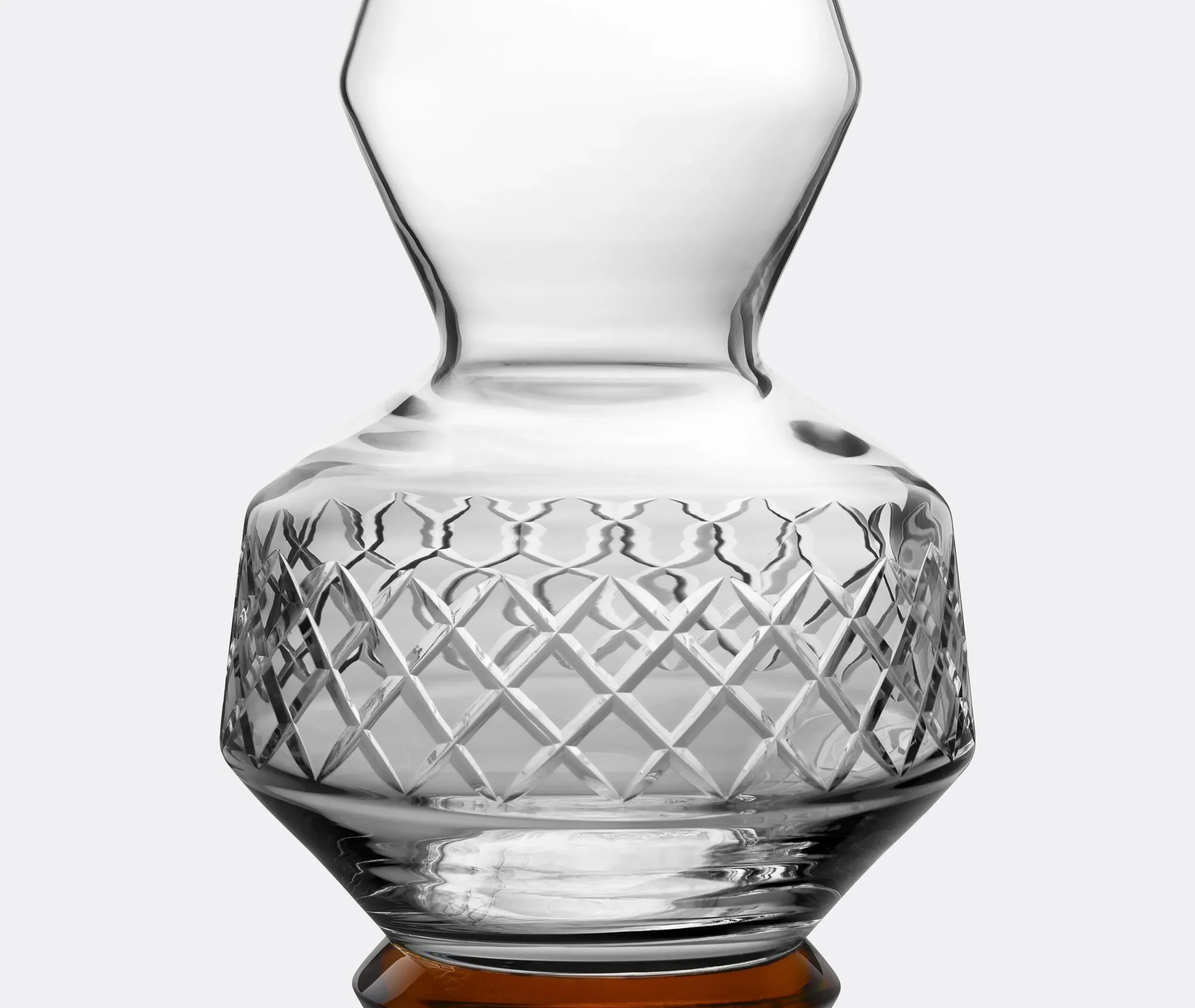 Crystal Decanter with Cap - Multicolor, Glass