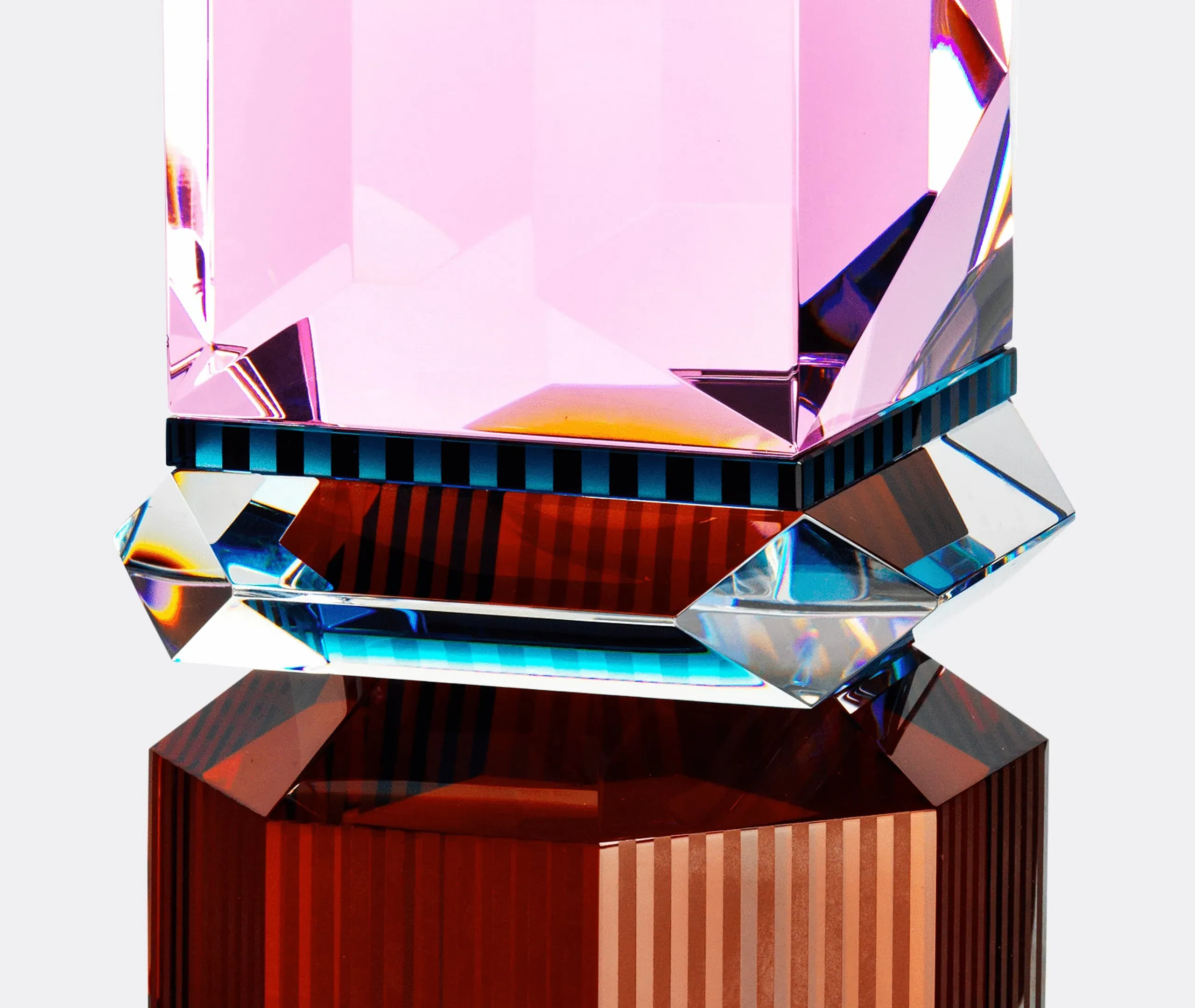 Dakota Geometric Tealight Holder - Multicolor, Crystal alternate view