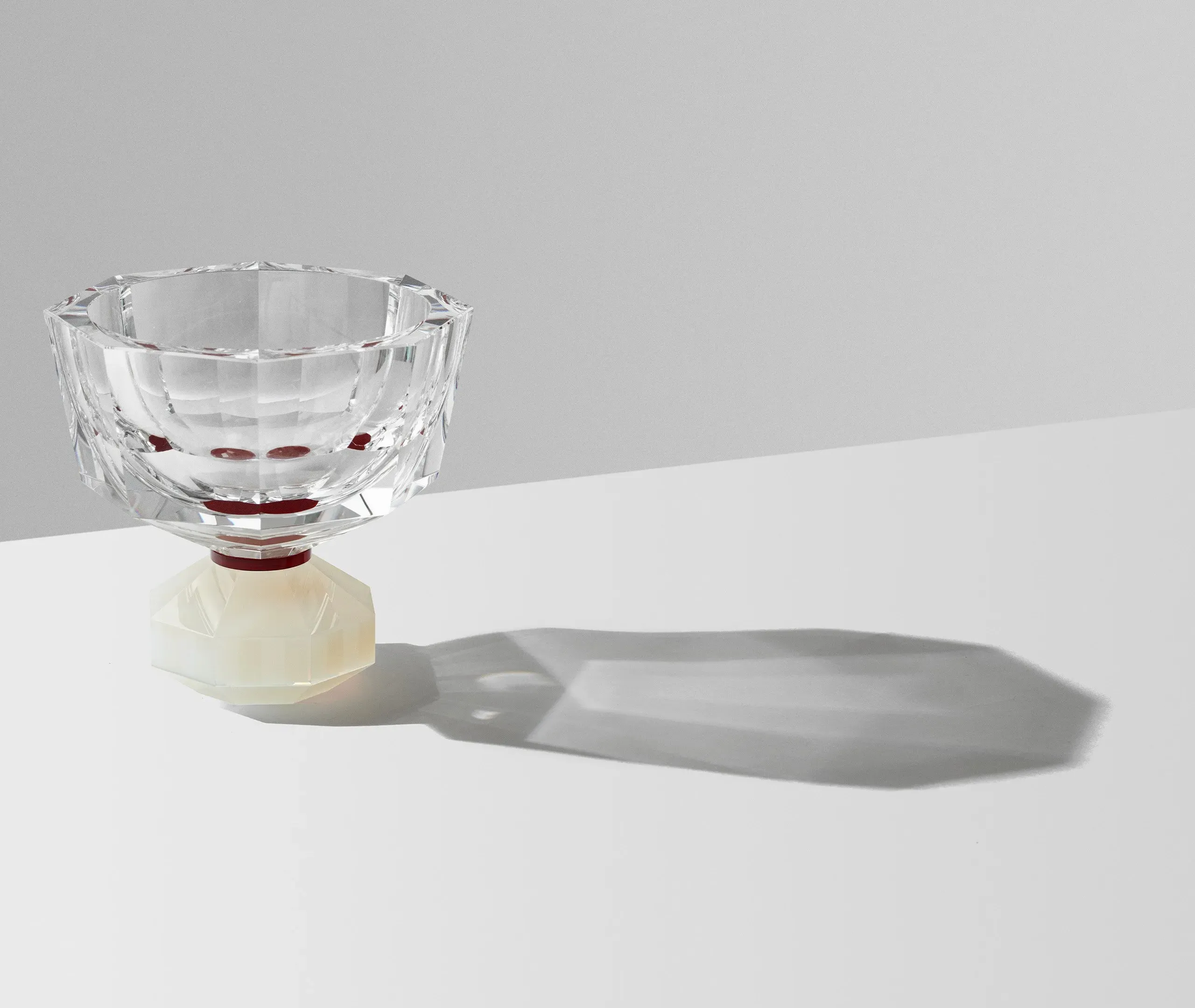 Decorative Bowl - White, Crystal