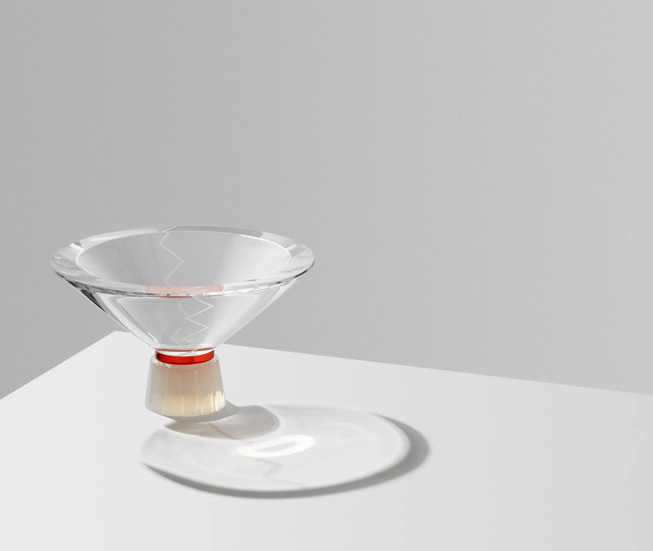 Large Decorative Bowl - White, Crystal