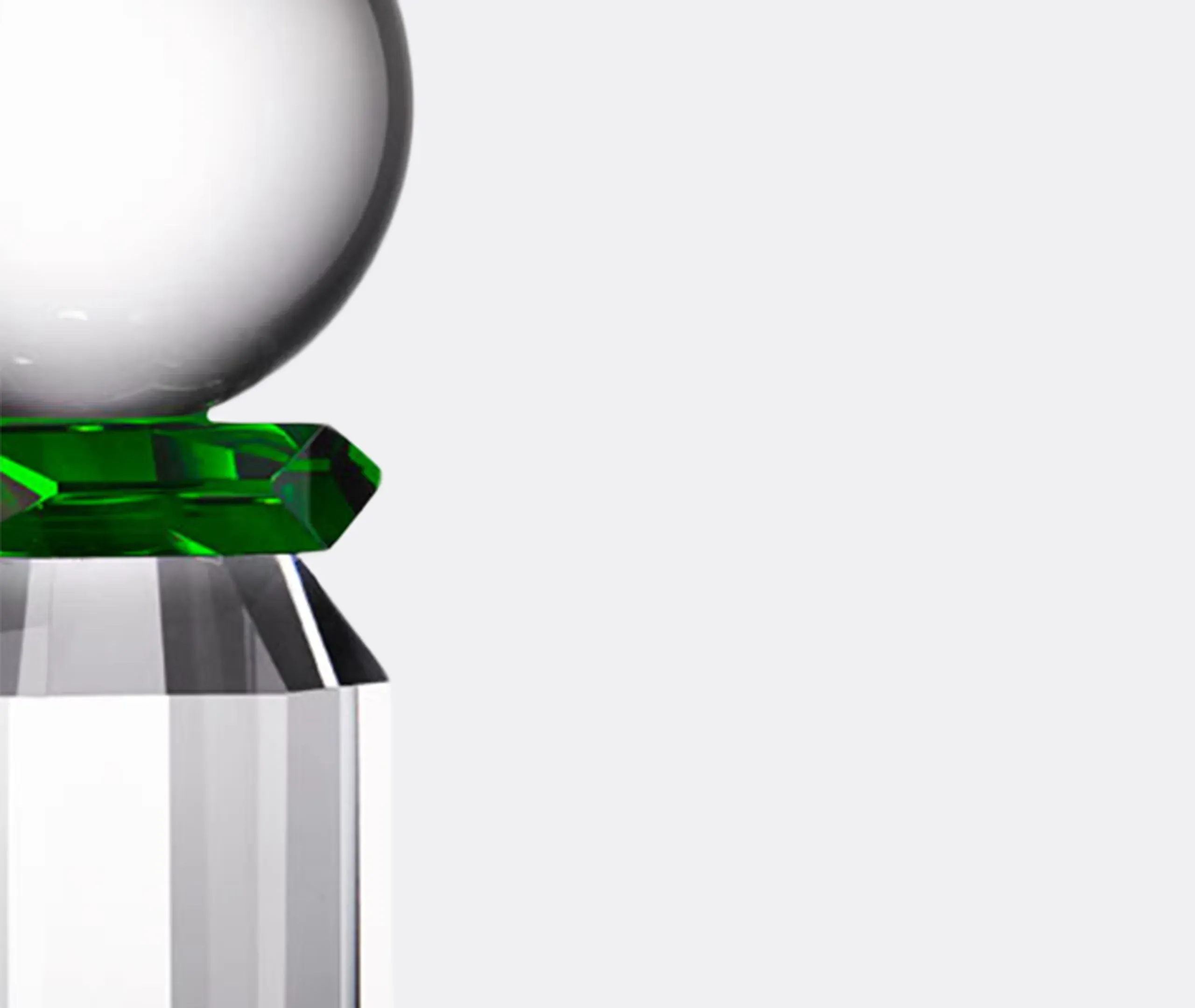 Memphis Tealight Holder - Clear, Green Crystal alternate view