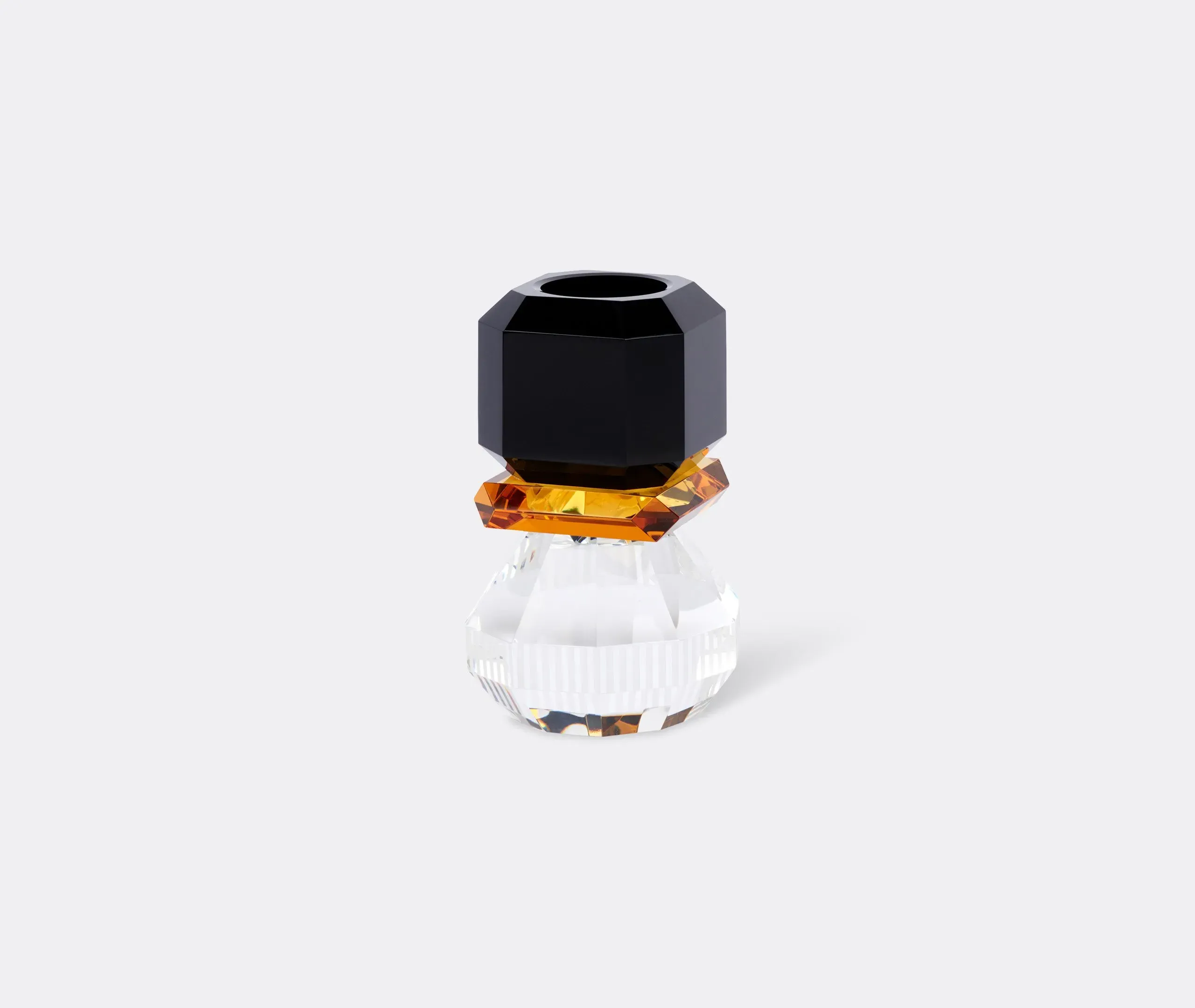 Phoenix Tealight Holder - Black, Crystal