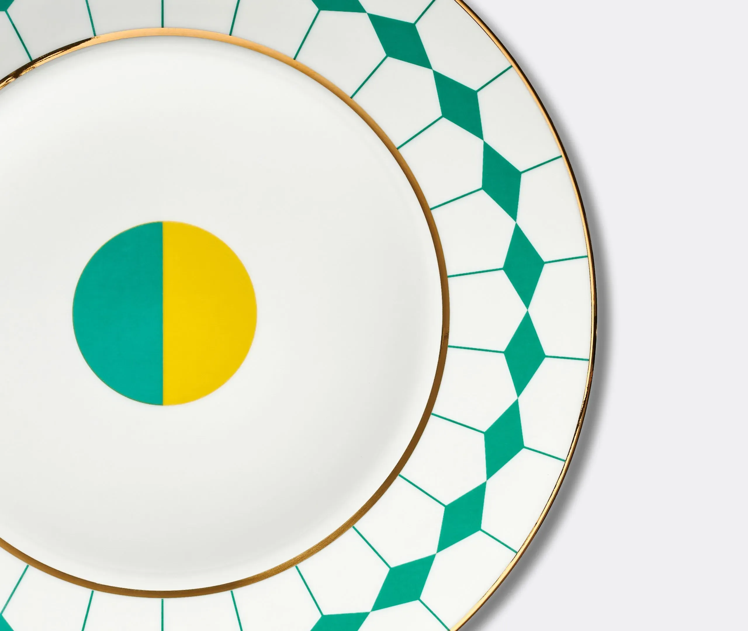 Ponta Dessert Plate Set of Two - Multicolor, Porcelain