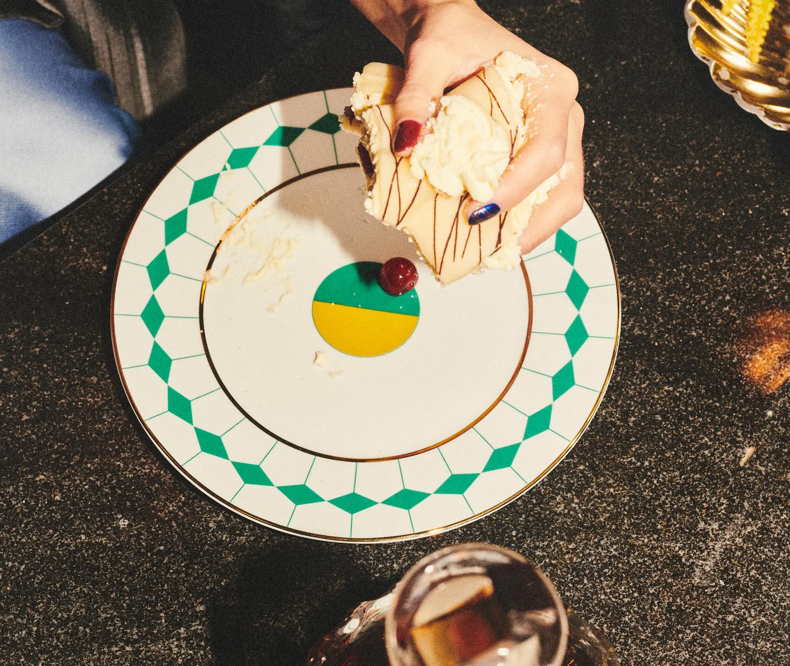 Ponta Dessert Plate Set of Two - Multicolor, Porcelain