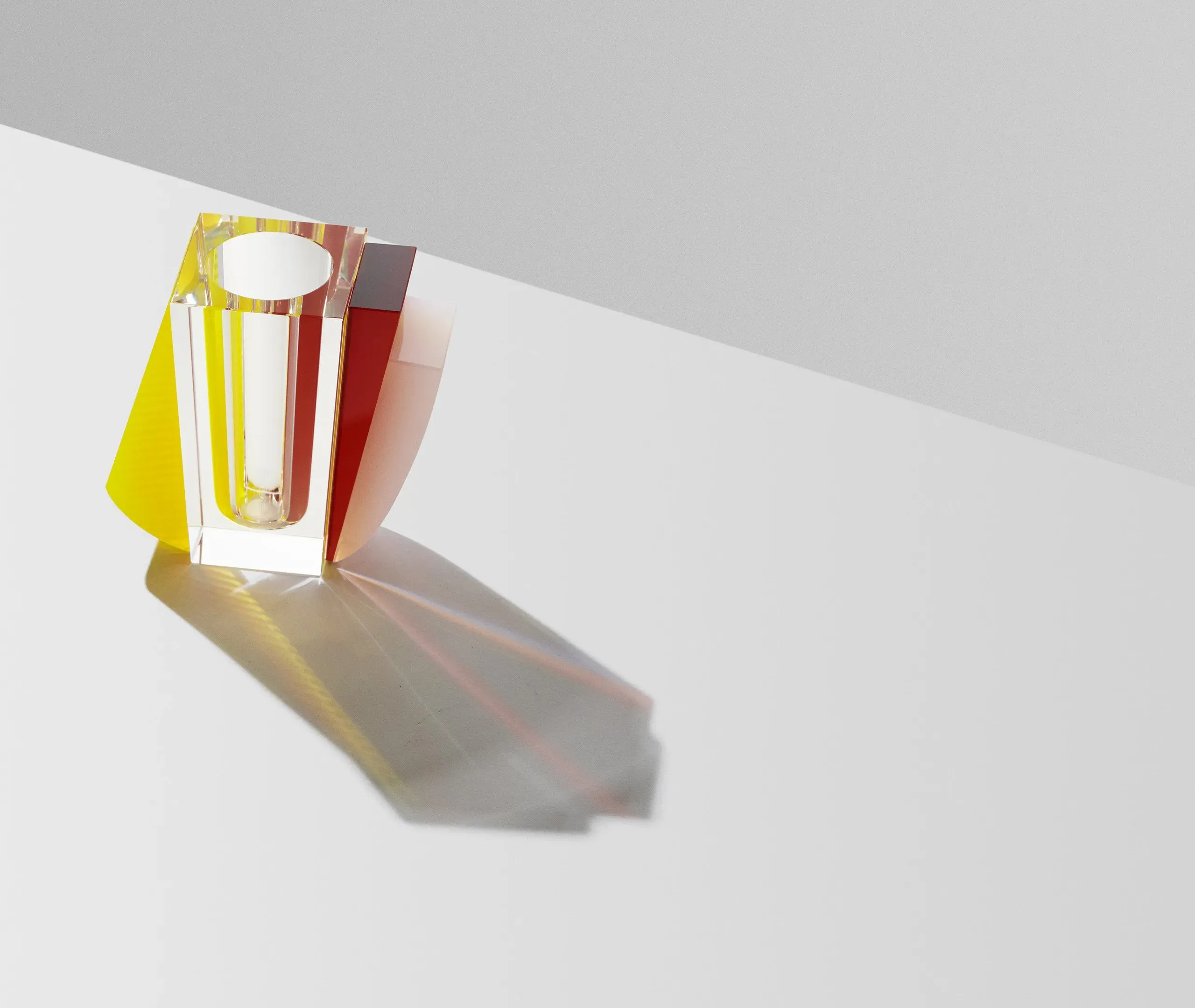 Raleigh Vase - Orange, Crystal