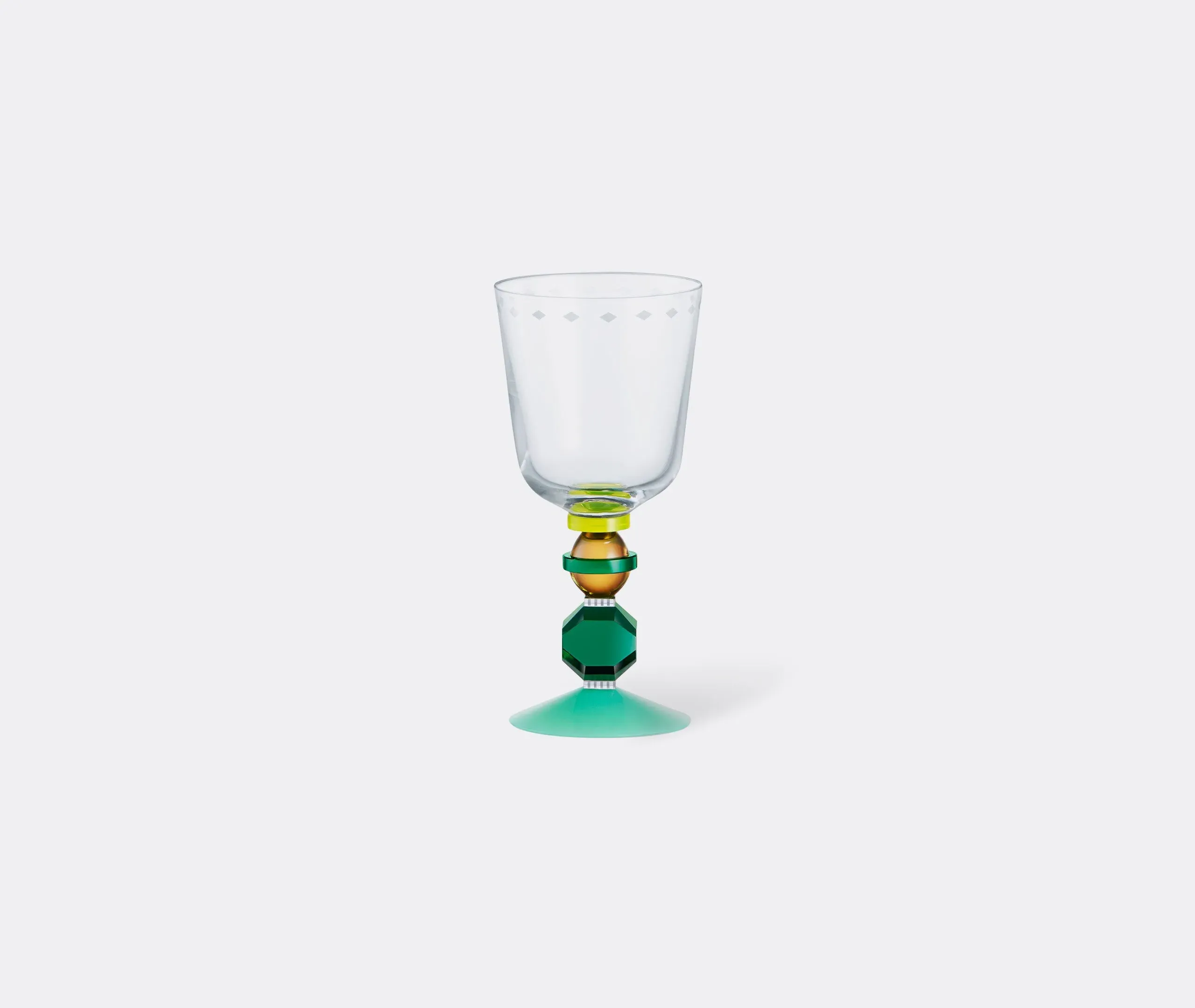 Set of 2 Short Crystal Glasses - Multicolor