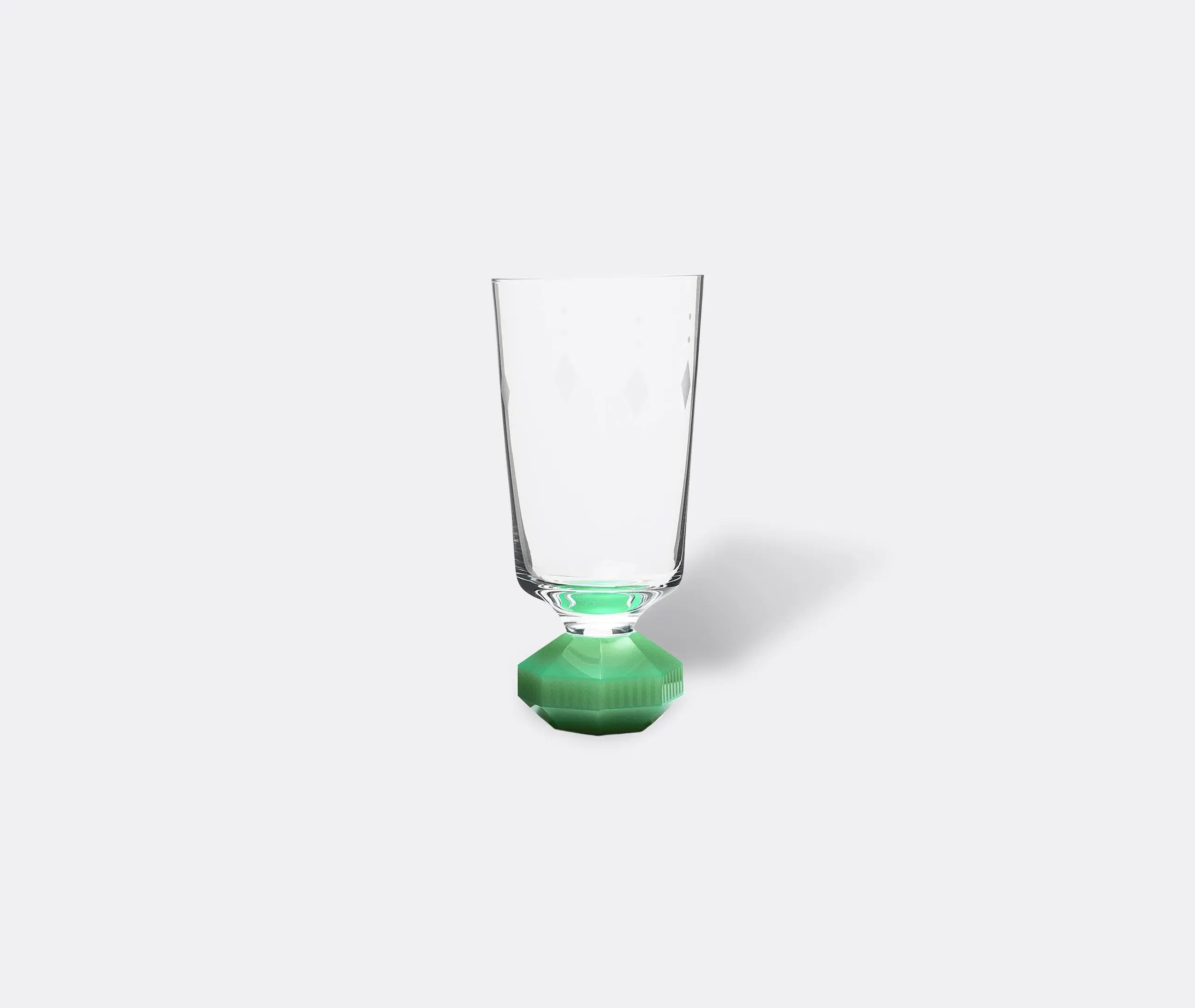 Set of 2 Tall Glasses - Mint, Handcrafted Glass