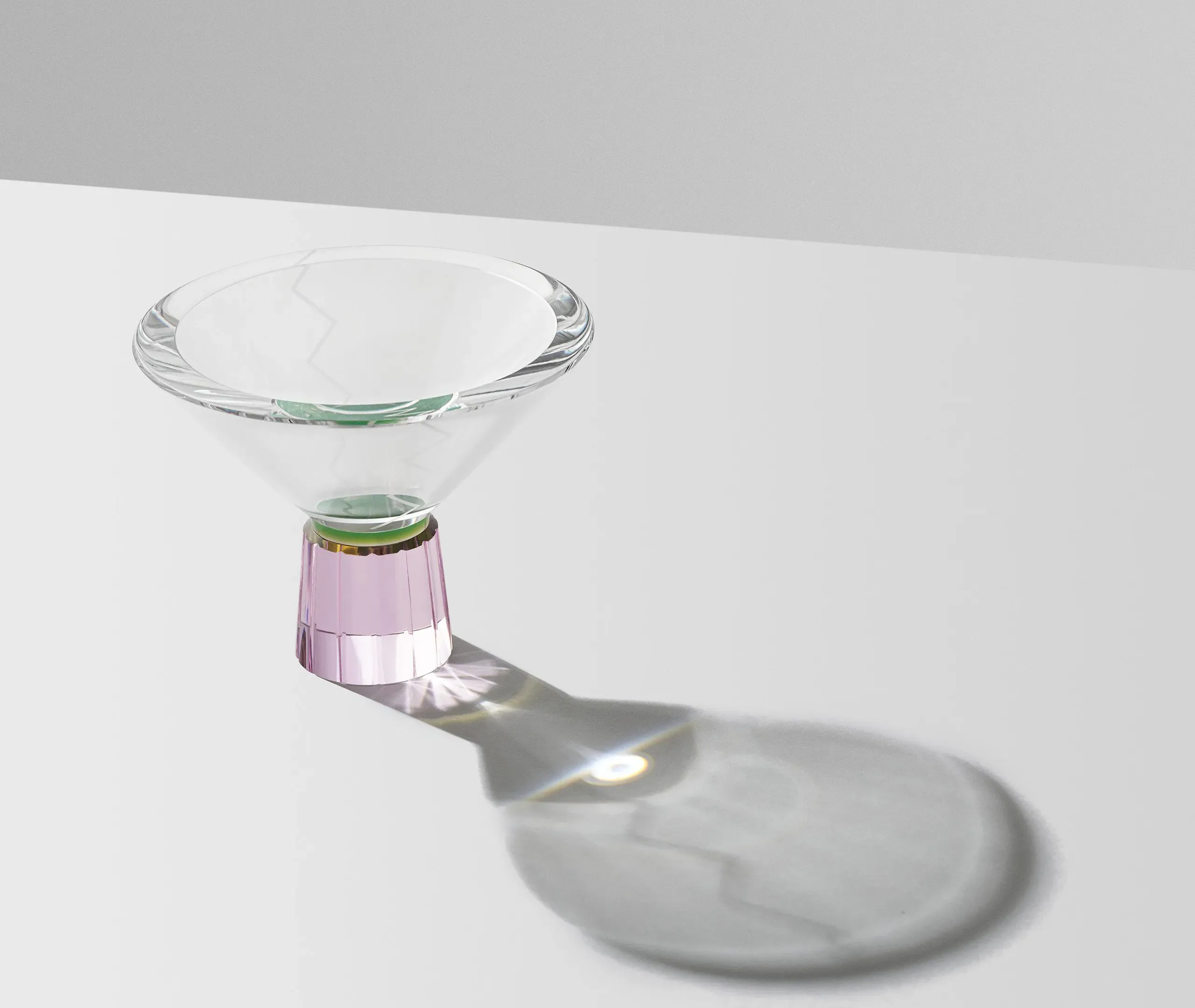 Small Decorative Bowl - Pink, Crystal