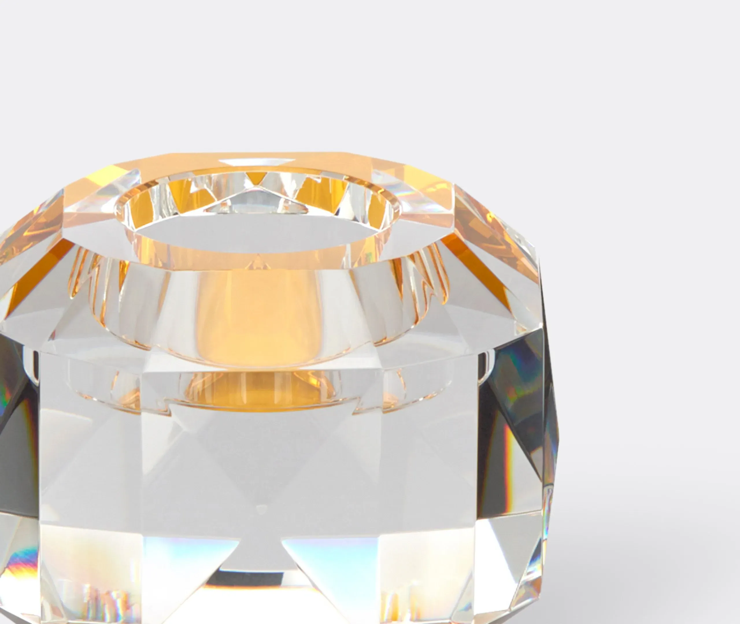Texas Tealight Holder - Amber, Crystal